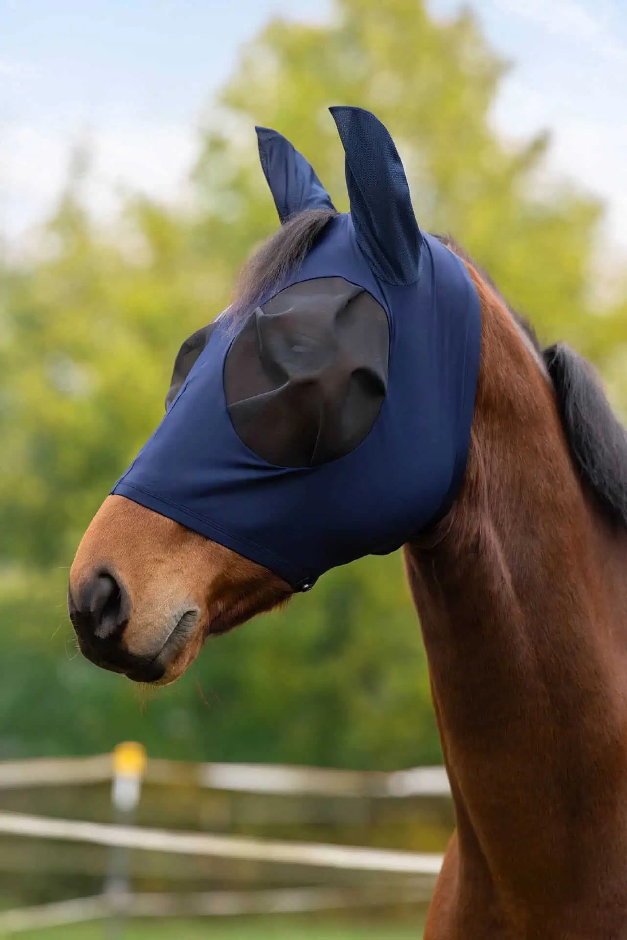 Covalliero Fliegenmaske FinoStretch Zipper mit UV-Schutz, pony