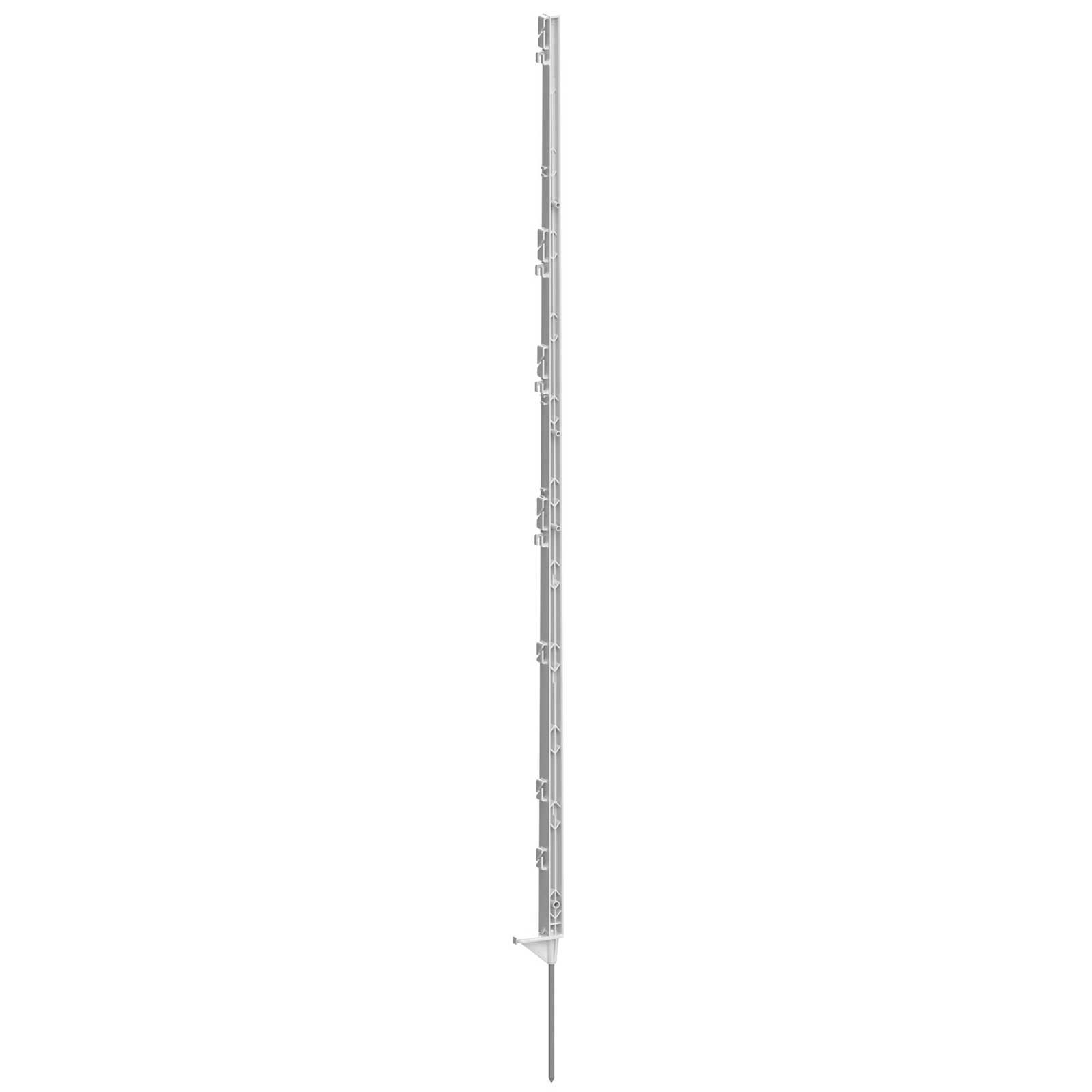 Agrarzone műanyag karó, 156 cm, taposó füllel, fehér, 30 db-os csomag, oldalnézet
