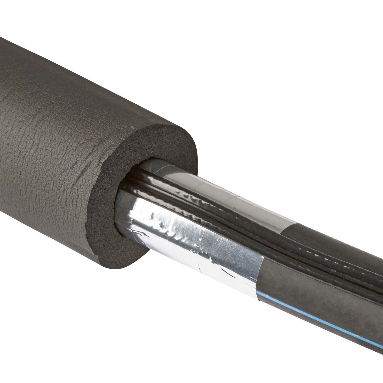 Kerbl Alu-Klebeband für Heizkabel, Wärmereflektion am Wasserrohr, 100 m x 50 mm, Detailansicht, Kabel