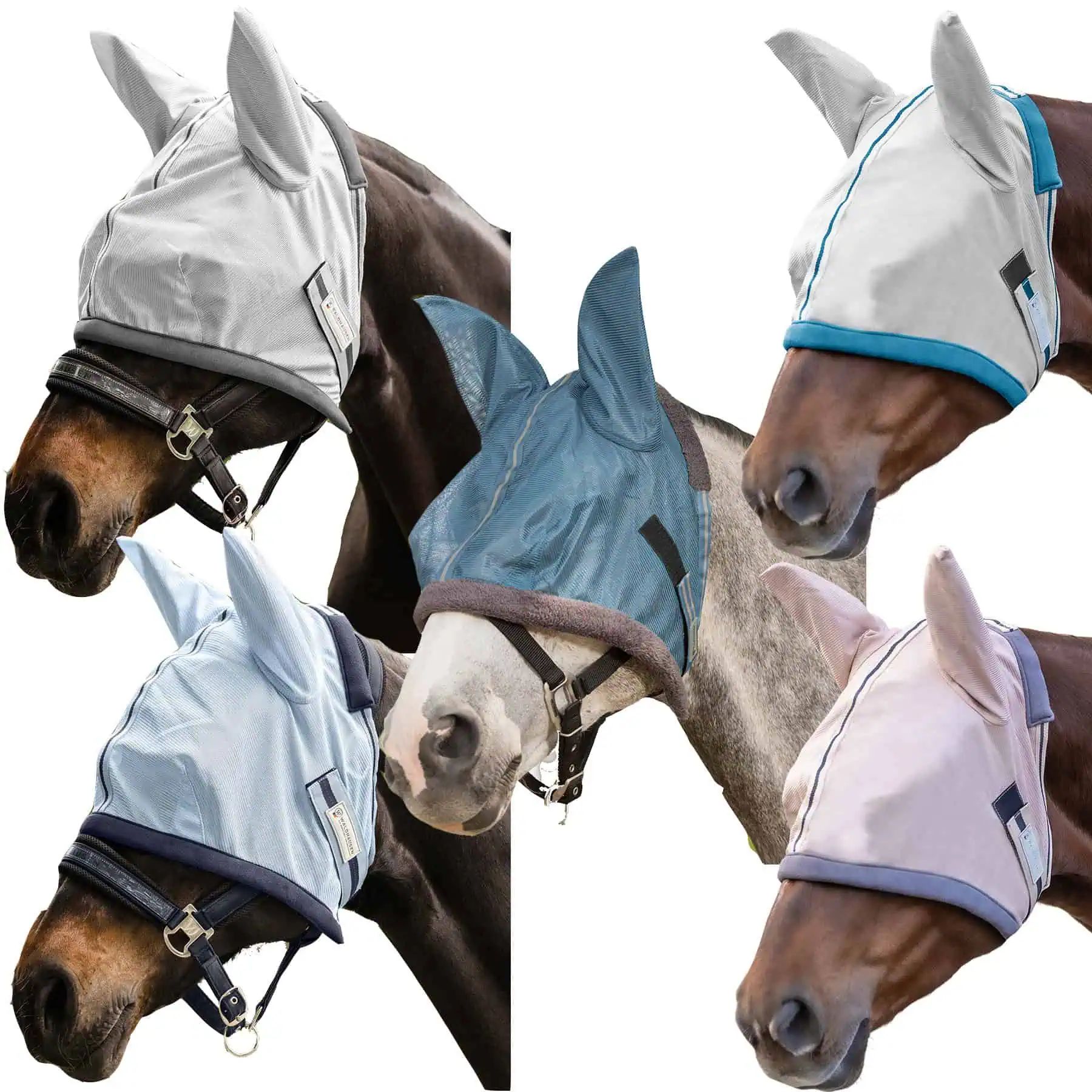 Waldhausen Masque anti-mouches PROTECT pour chevaux, variante de couleur, à l'écurie