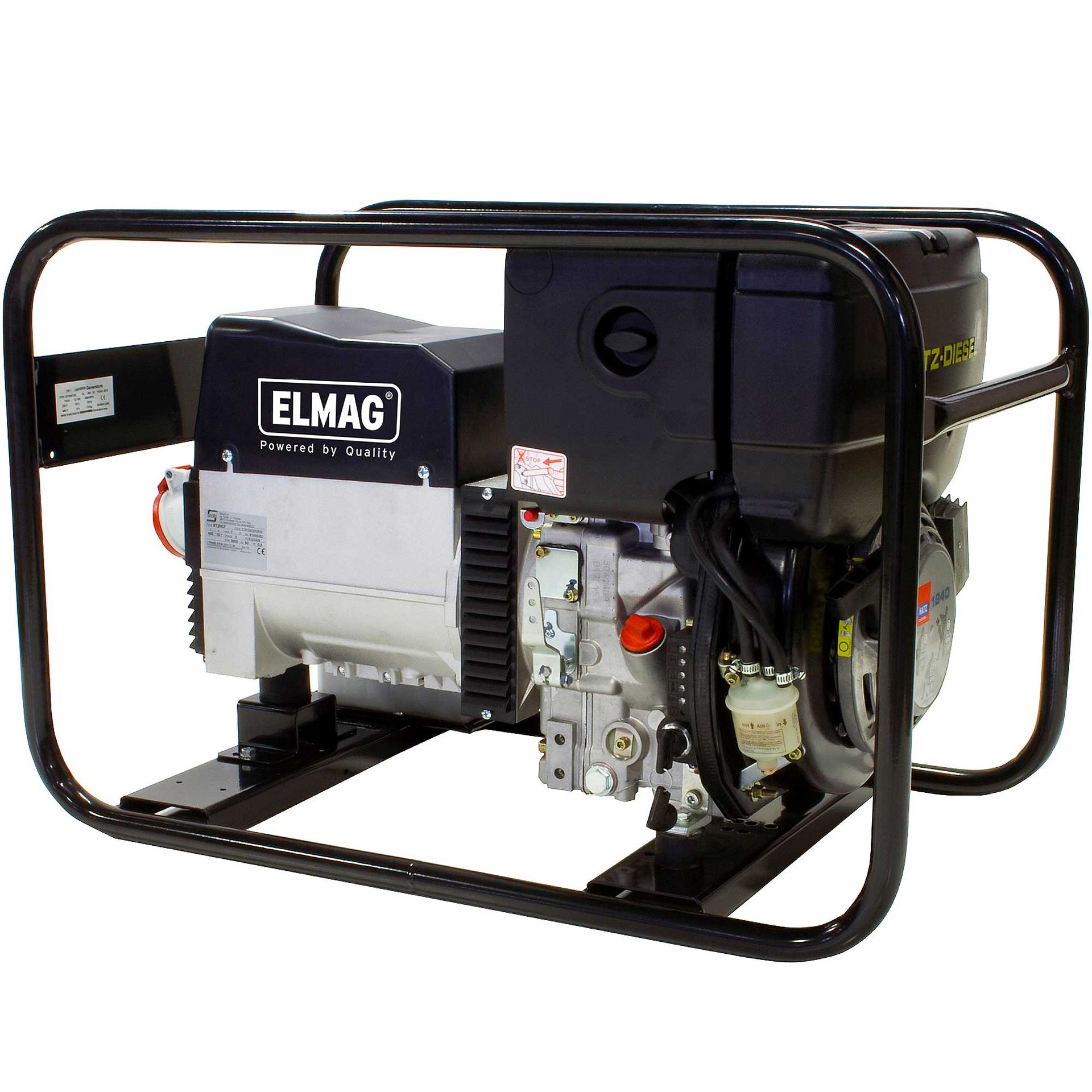 Groupe électrogène Elmag SED 7000WDE-AVR, vue de côté