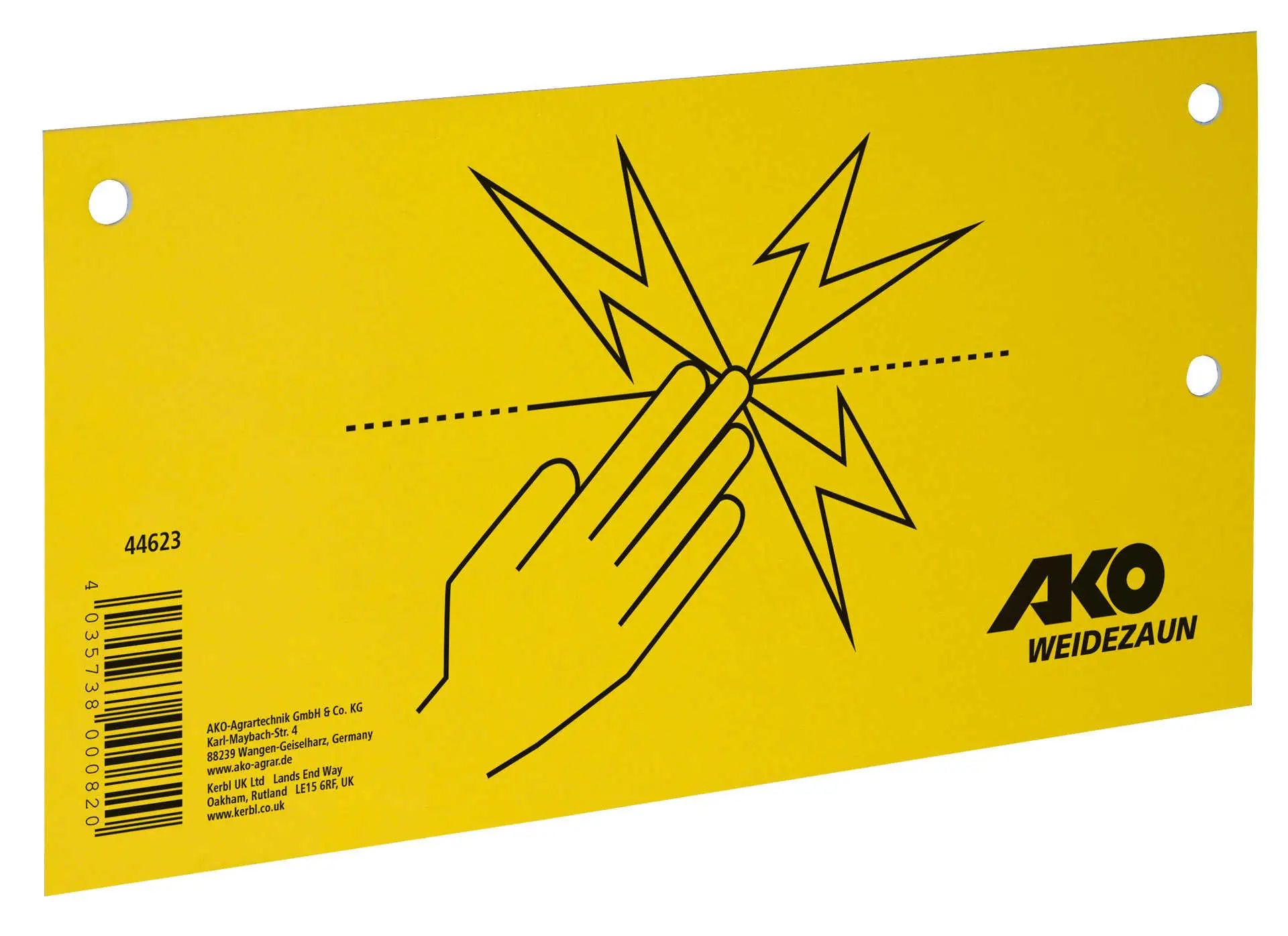 Panneau de signalisation clôture électrique AKO