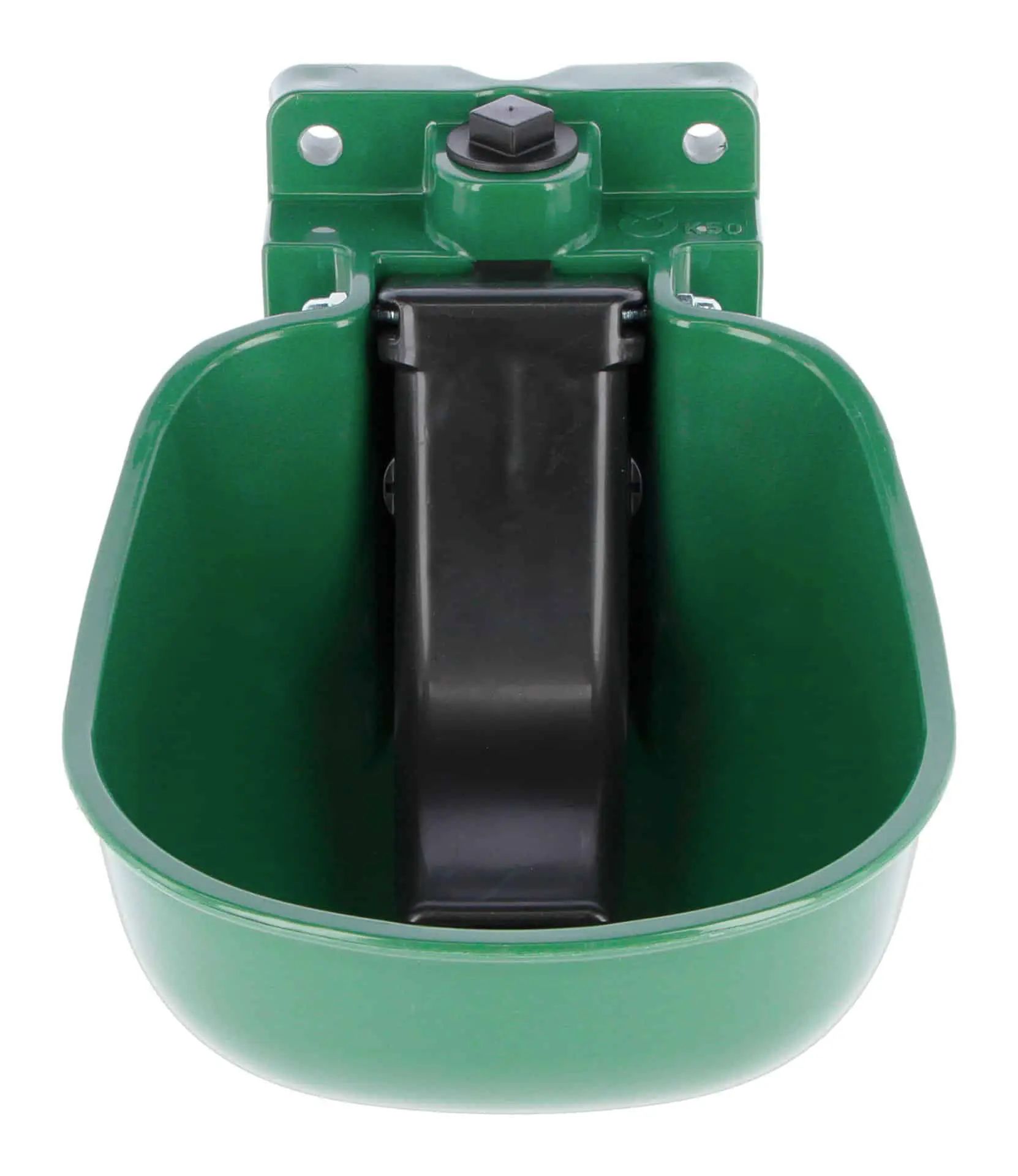 Abreuvoir en plastique Kerbl K50 avec languette verrouillable, olive