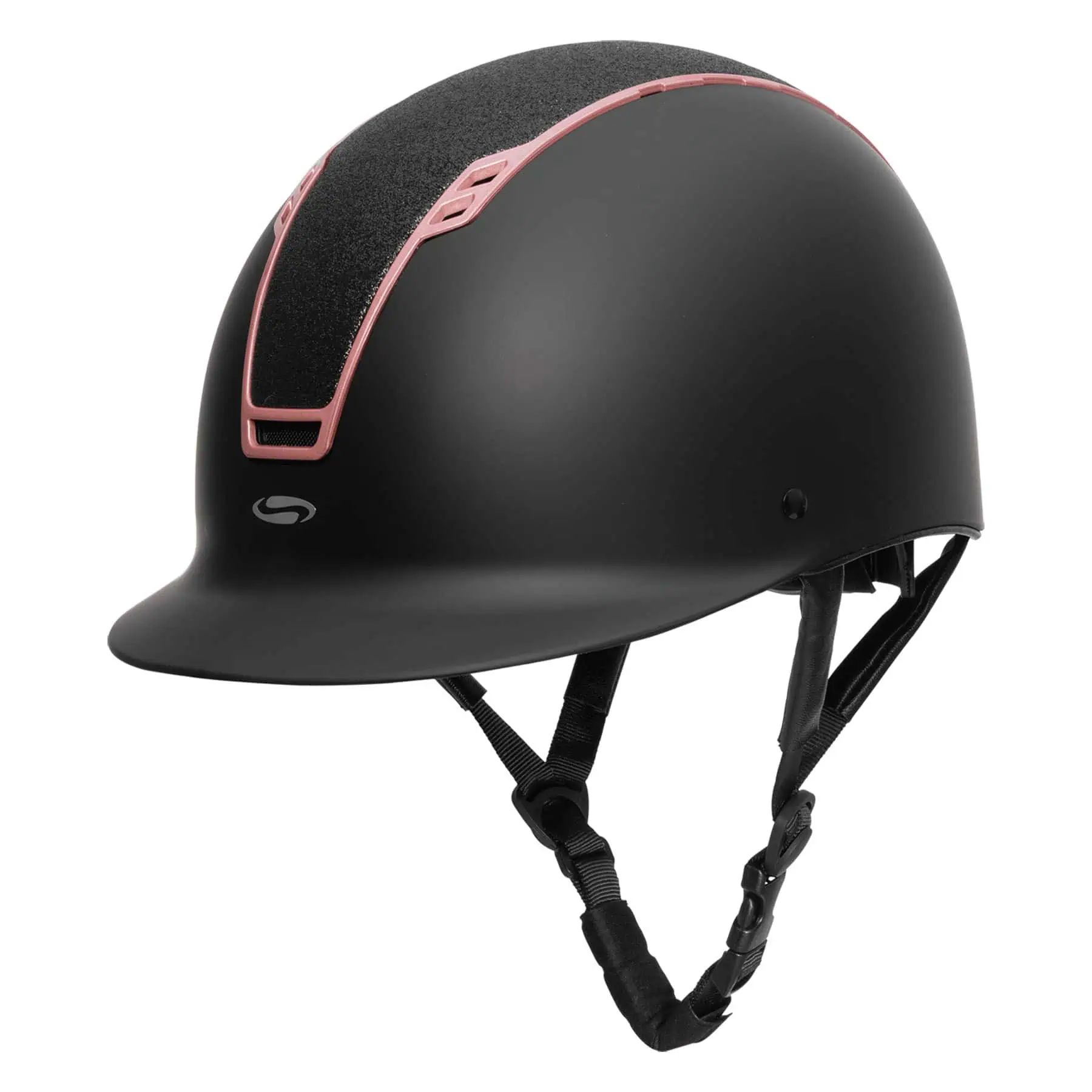 SWING Casque d'équitation H22 avec système de réglage, noir mat/velours, 51-55