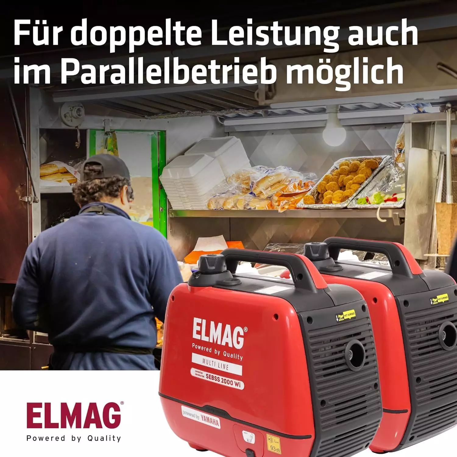 Elmag Generatore di corrente con inverter silenziato SEBSS 2000Wi, in uso