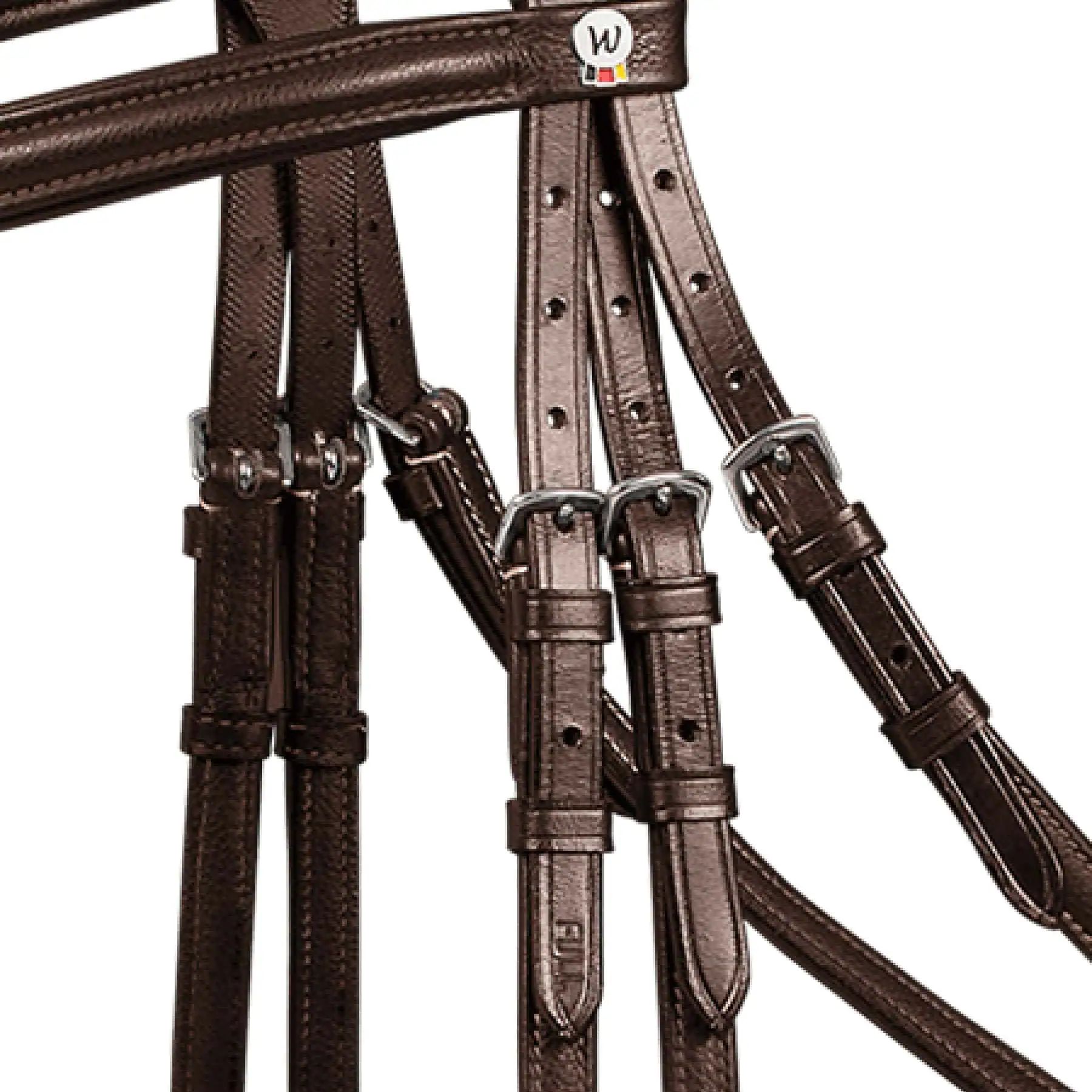 Waldhausen X-Line Bridon Supersoft, cuir extra souple, combiné anglais, COB, marron
