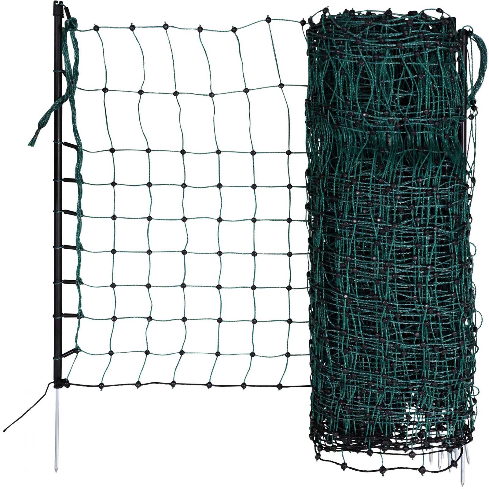 Rete per conigli Kerbl elettrificabile 65 cm, punta singola, in uso