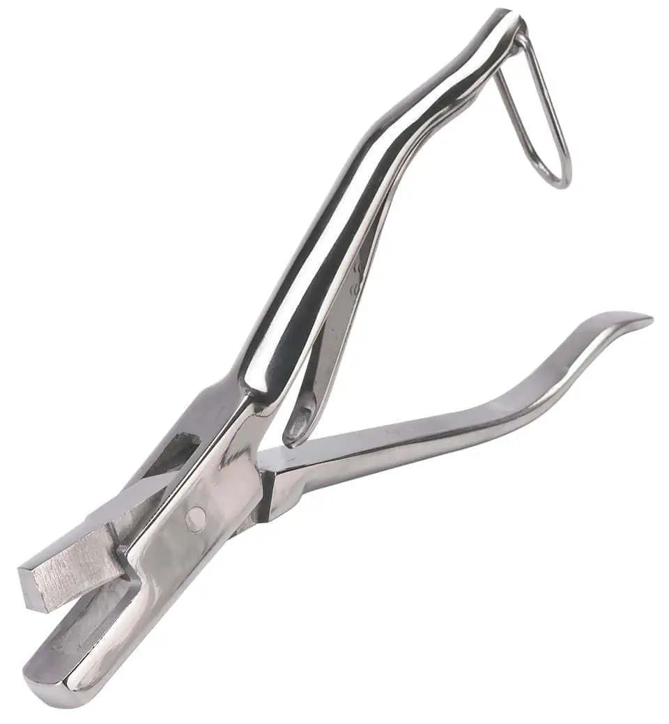 Pince à encocher Kerbl inoxydable format poche pour porcs