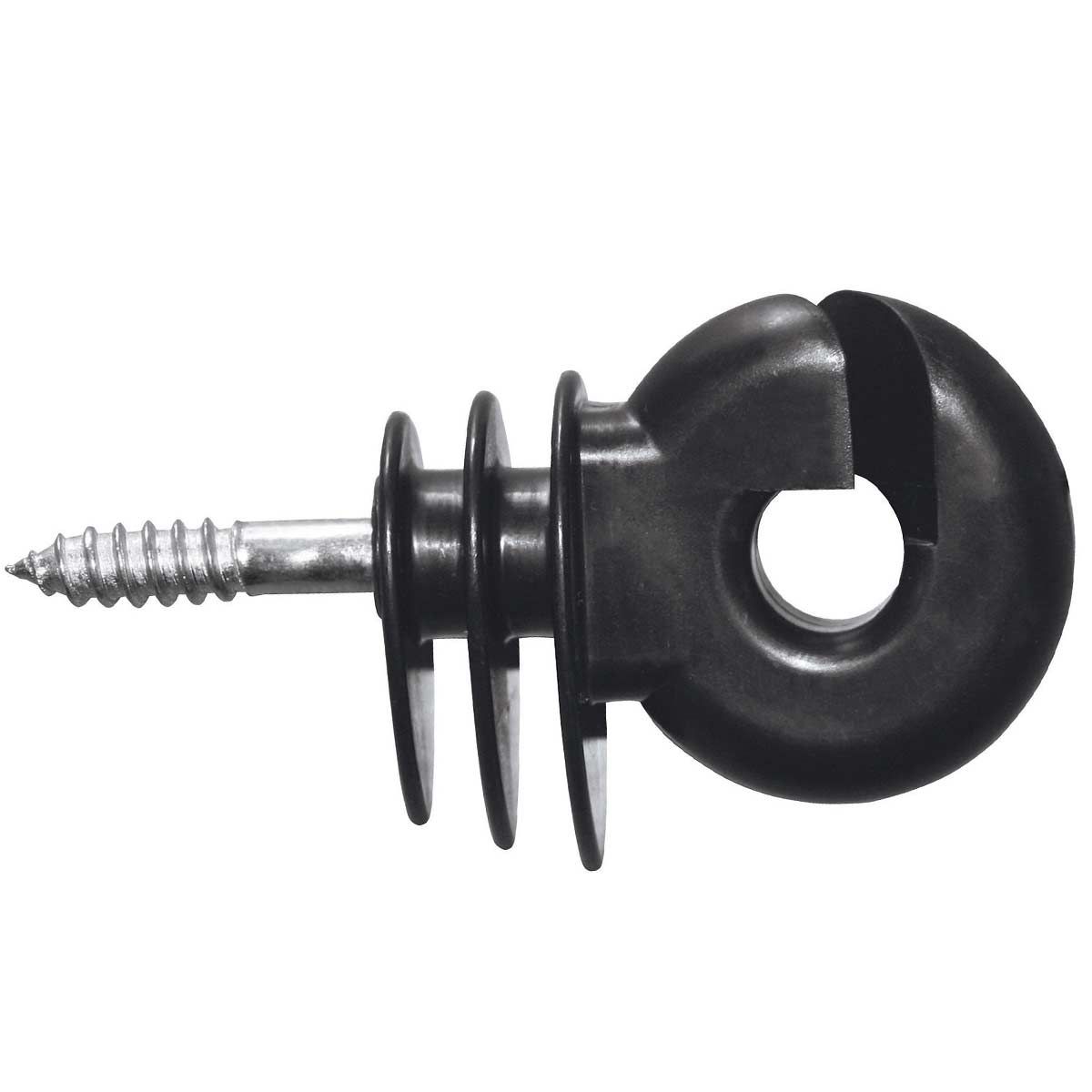 25x inel izolator BIG scurt cu suport 6 mm negru