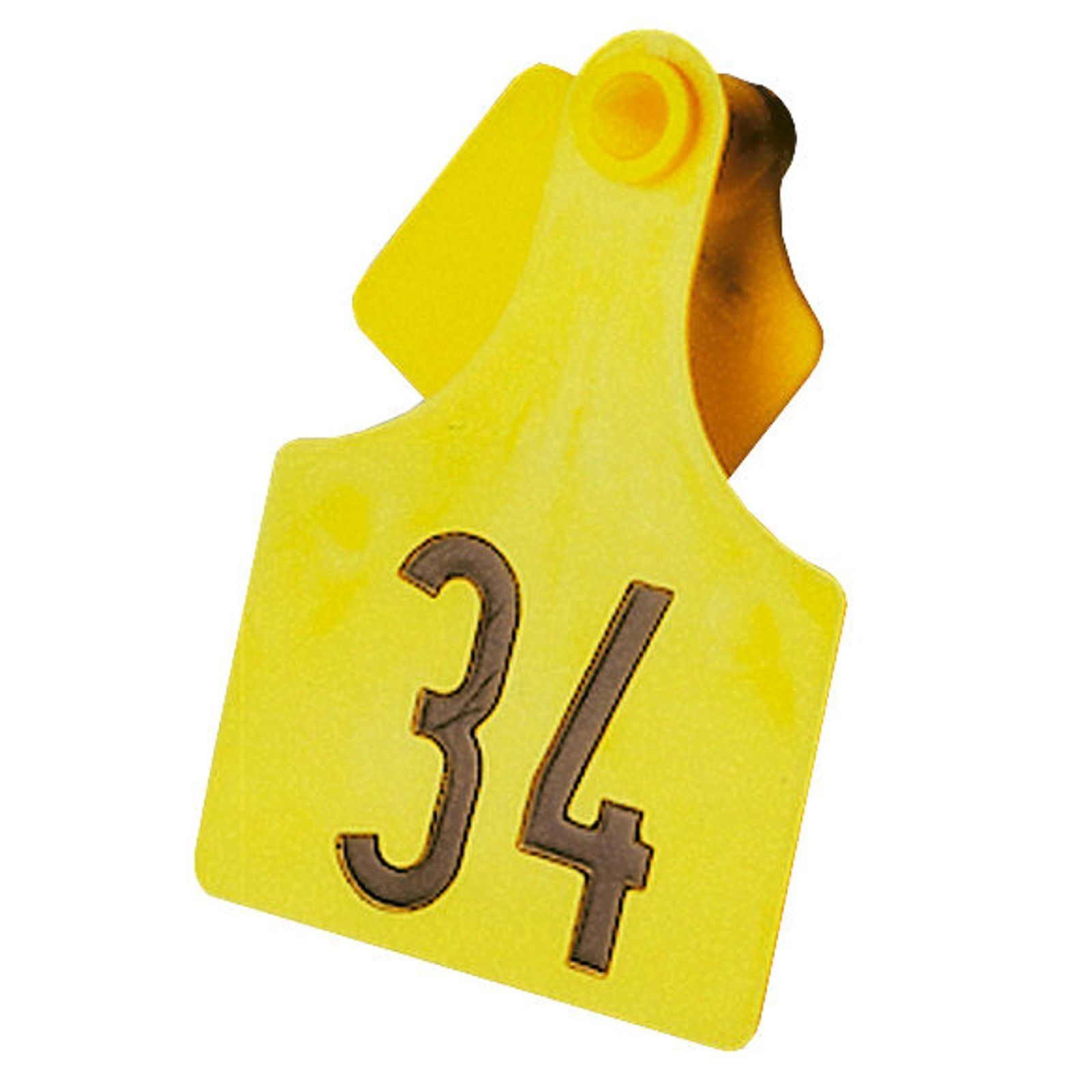 Kerbl PrimaFlex füljelző, 3-as méret, sárga, számozott