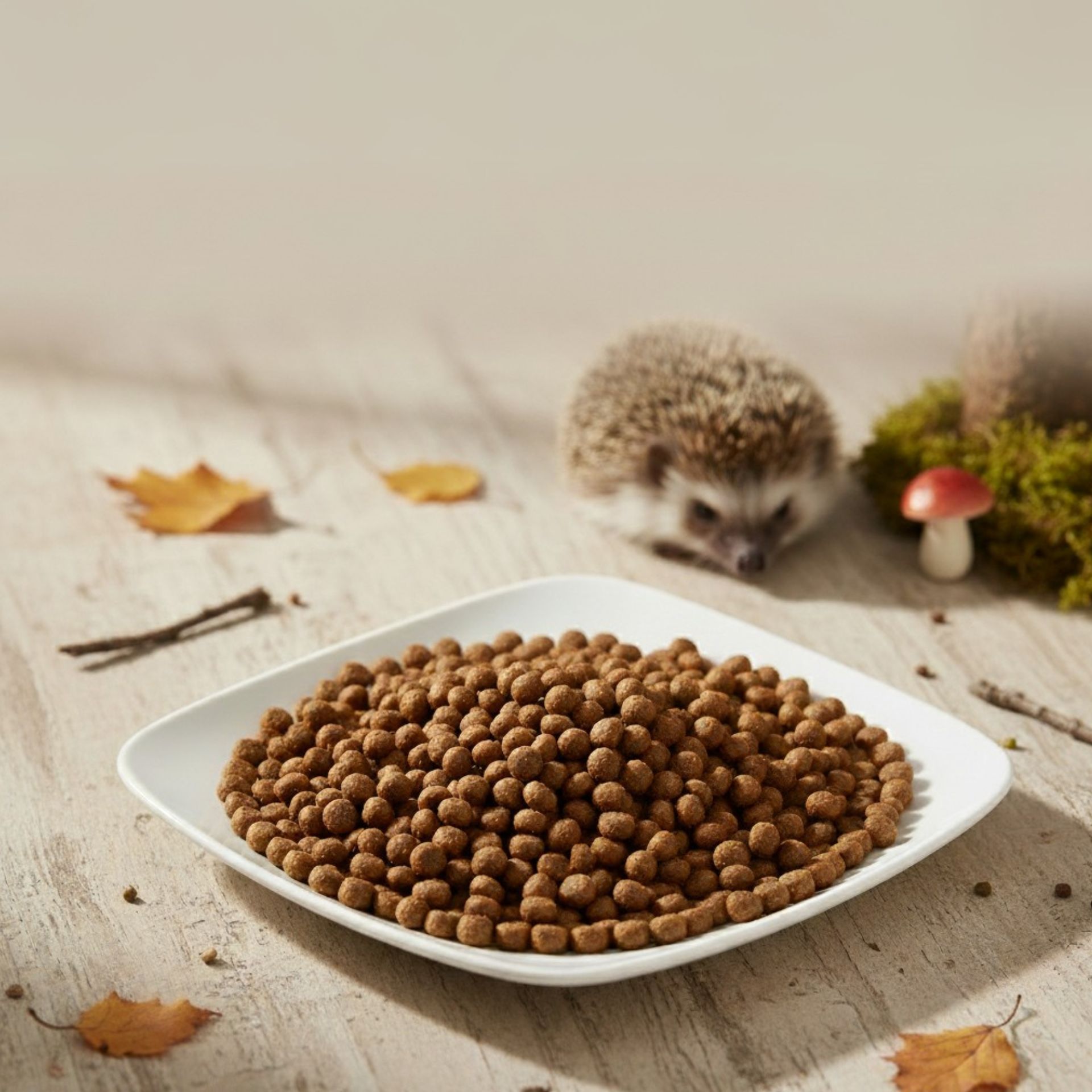Leimüller Premium Hedgehog Feed grain-free, protein-rich, application example