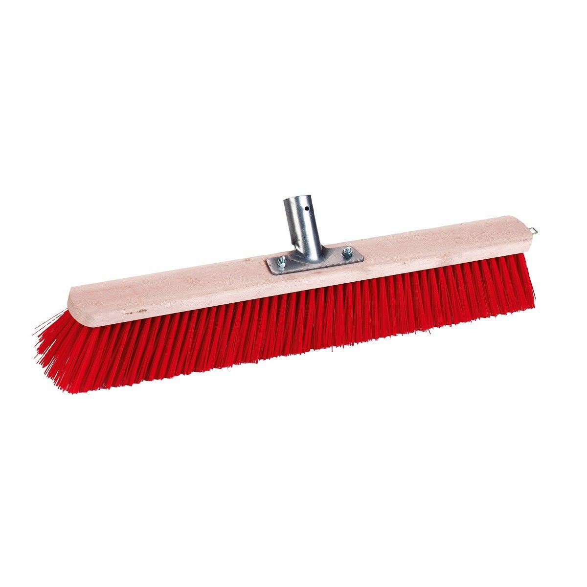 Kerbl Balai de grande capacité, dos en bois, soies rouges, 60 cm