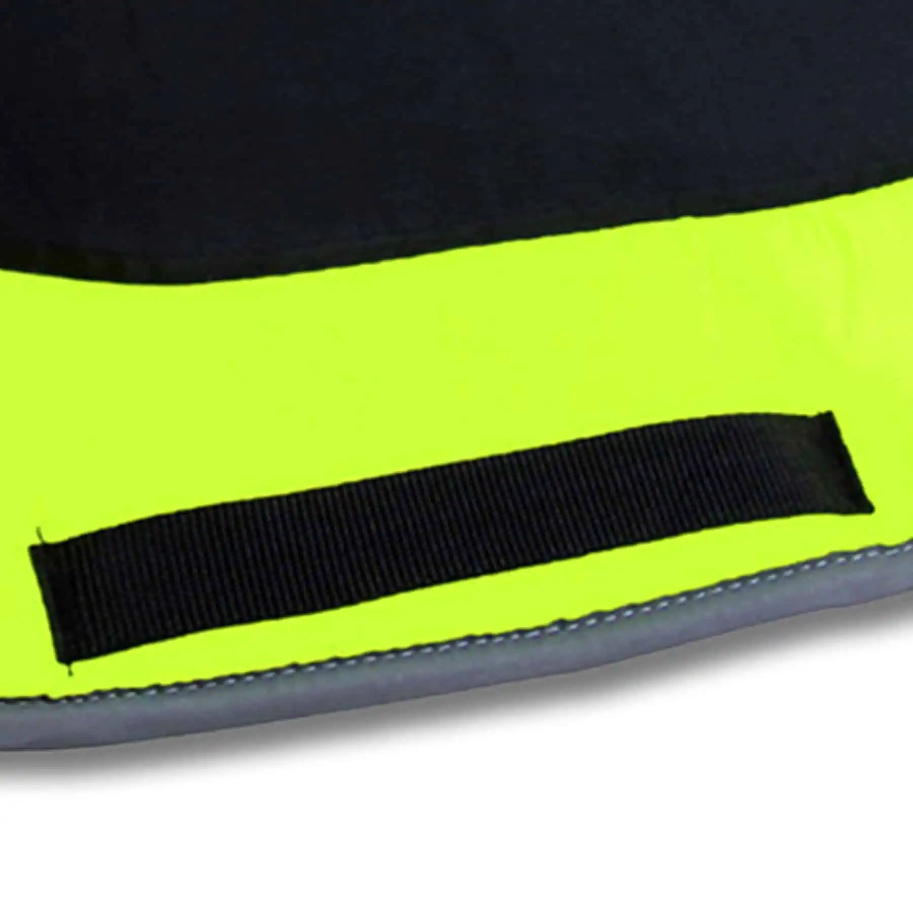 Waldhausen Reflex sadeltäcke, neongult, storlek allround, detaljbild, söm