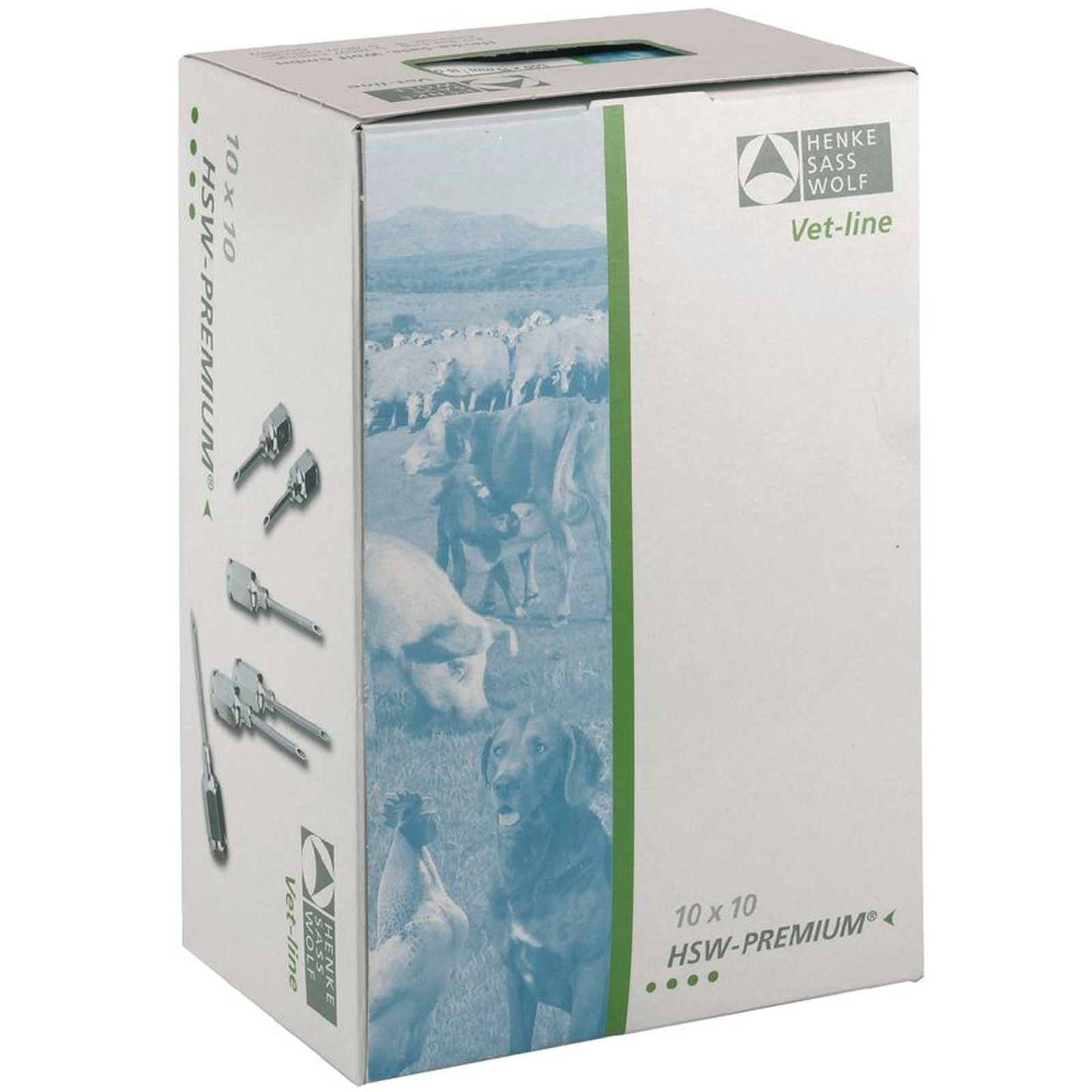 Canule HSW PREMIUM avec raccord fileté, biseau Bison, acier chromé-nickelé, 10 pièces, Ø 1,6 mm x 15 mm