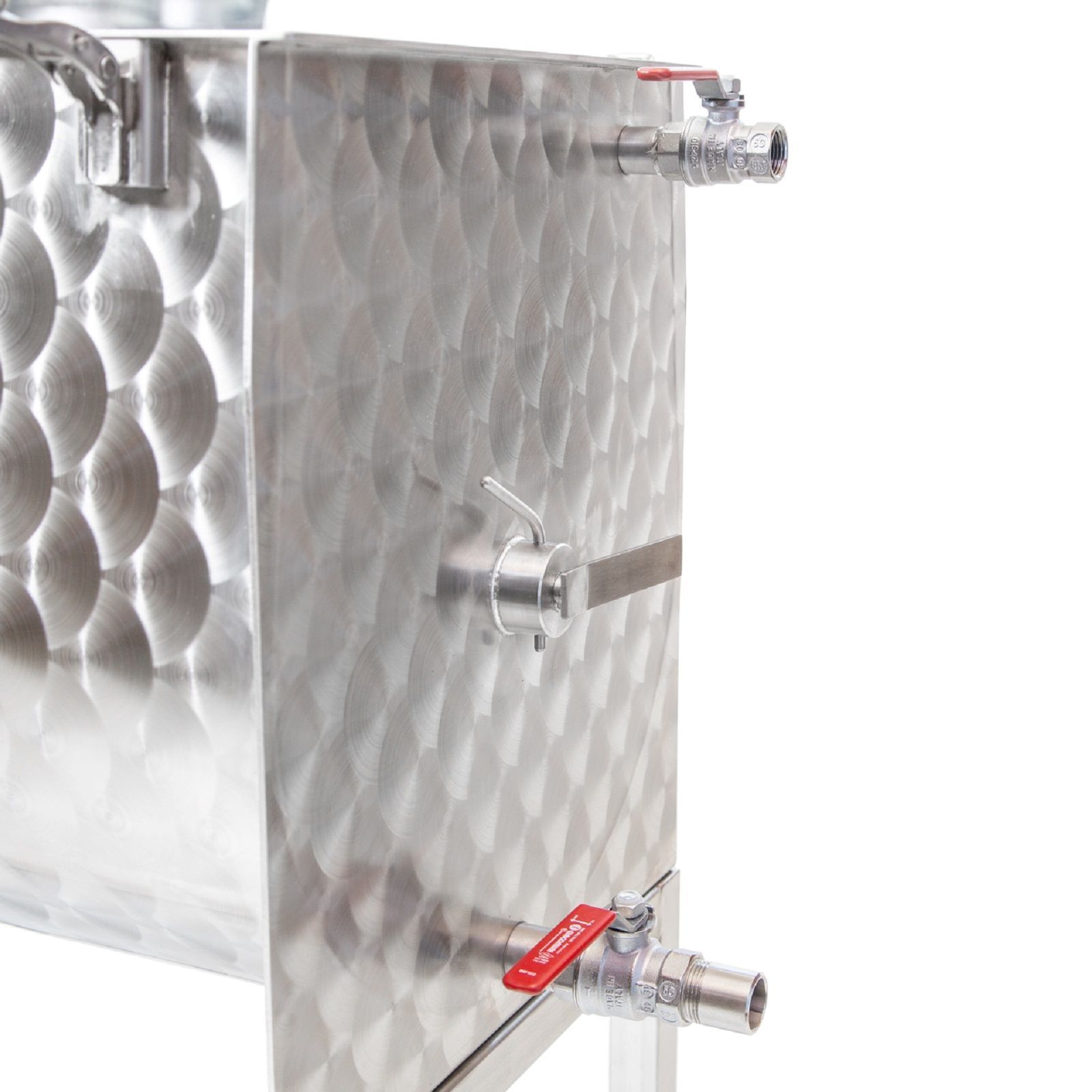 Baratte à beurre électrique Milky FJ 55 avec mécanisme d'inclinaison, détail, valve