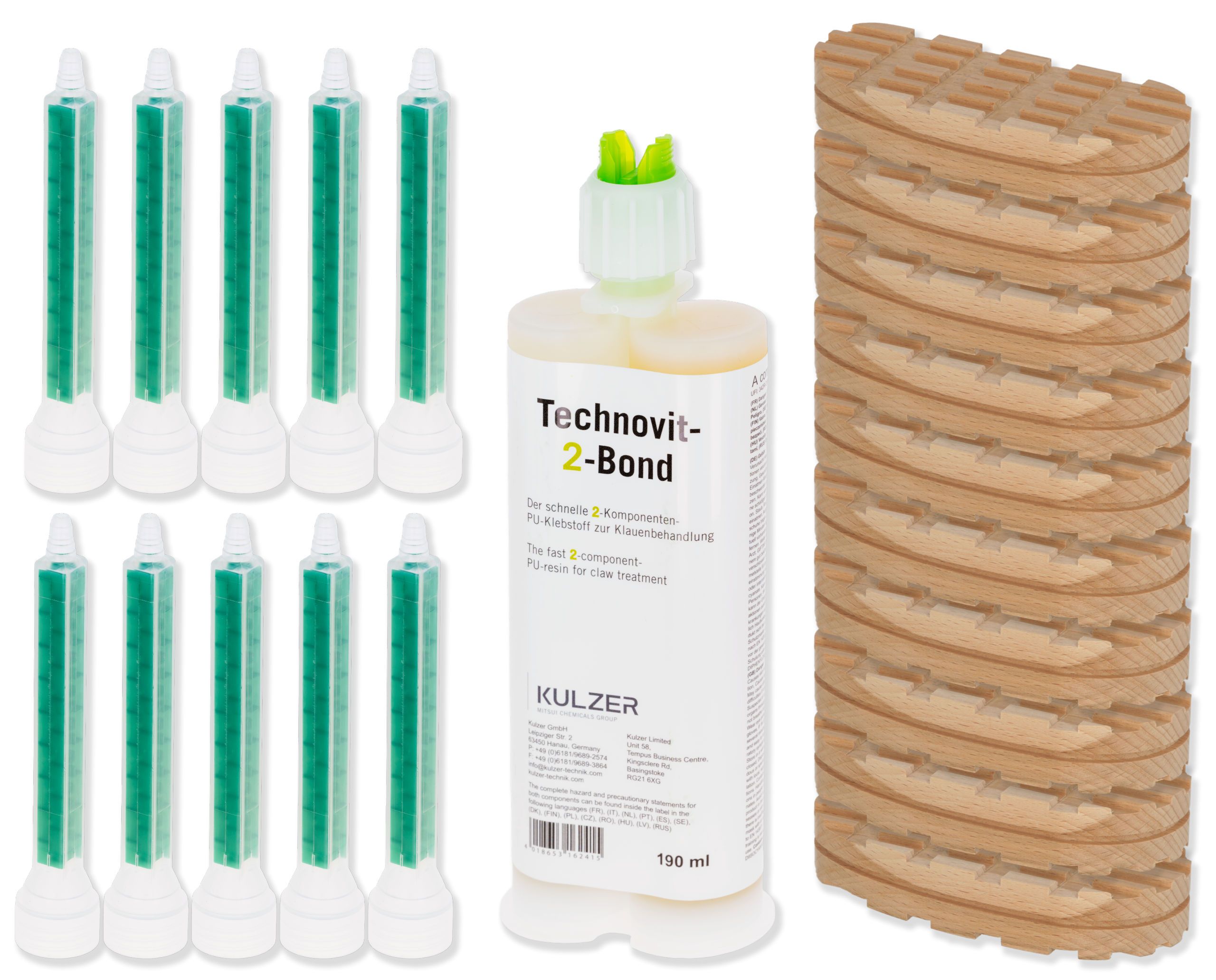 glue, clamps, tubes, wooden discs, adhesive