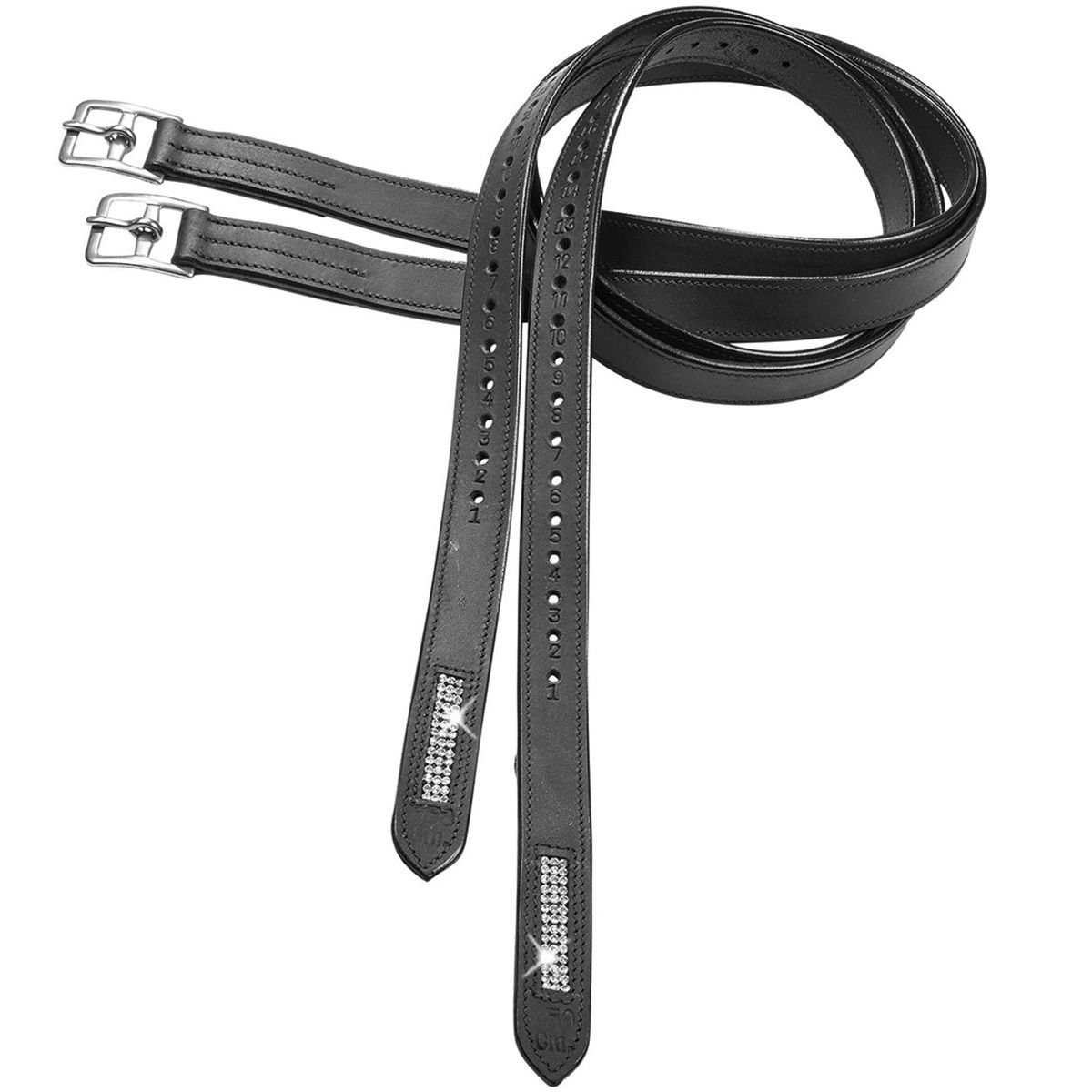 BUSSE Étriers en cuir brillant