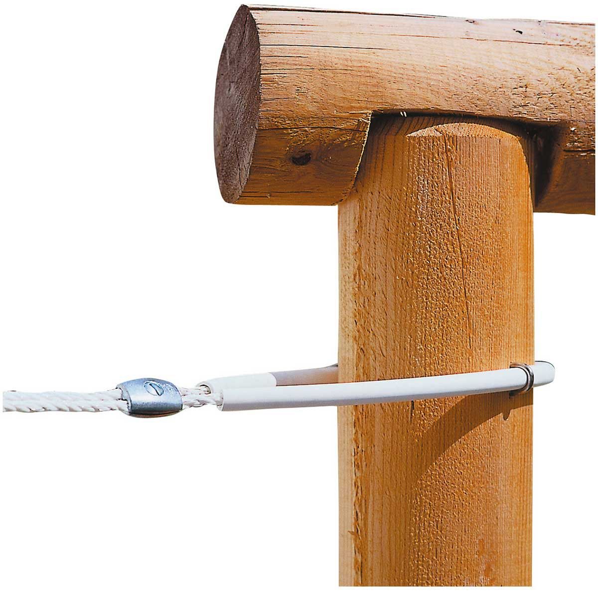 10x AKO Slangisolator för 8 mm rep 60 cm vit
