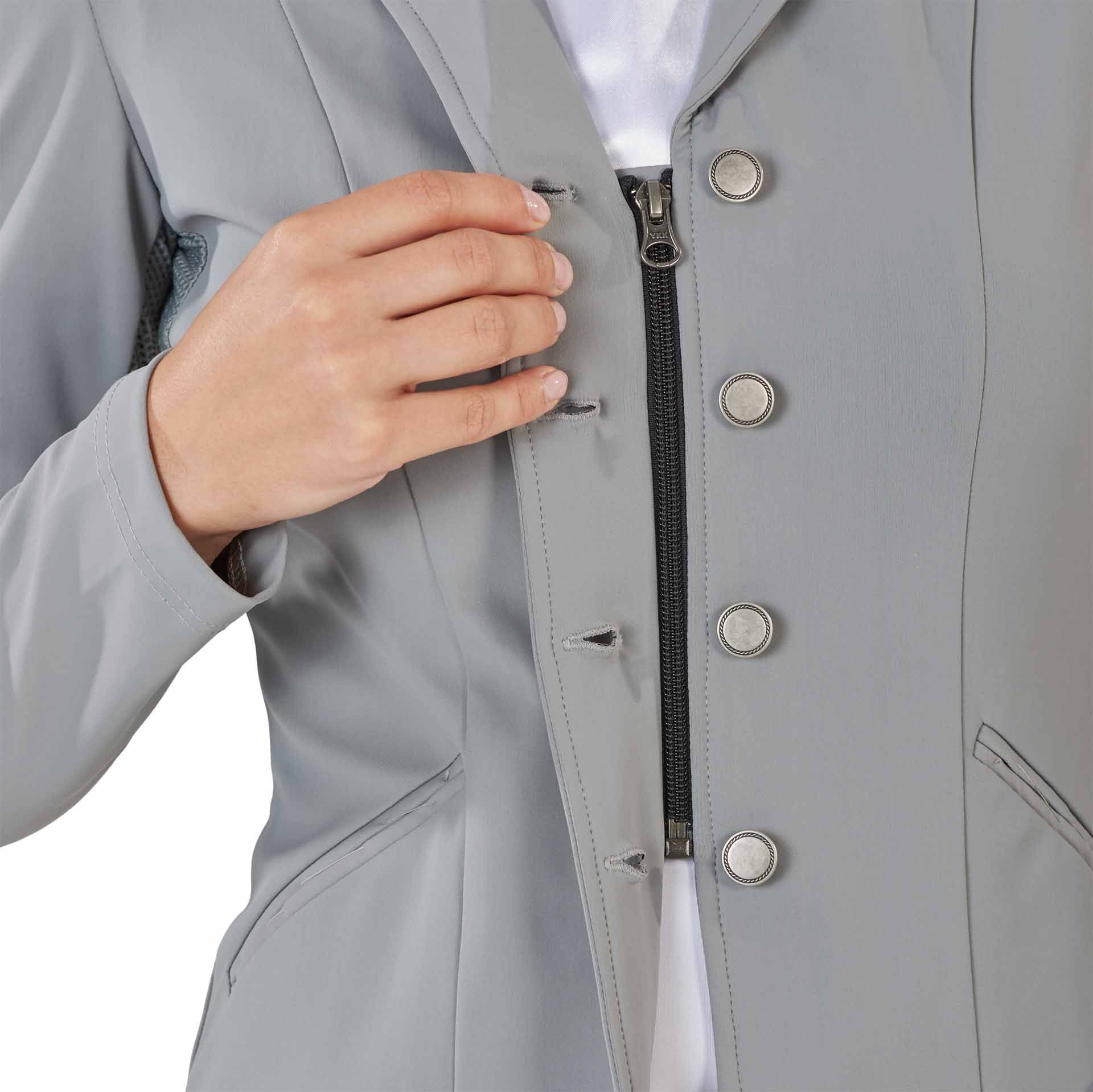 BUSSE Turnier-Sakko FLORENZ, elegantes Reitsakko für Turnier und Freizeit, Detailansicht, Verschluss