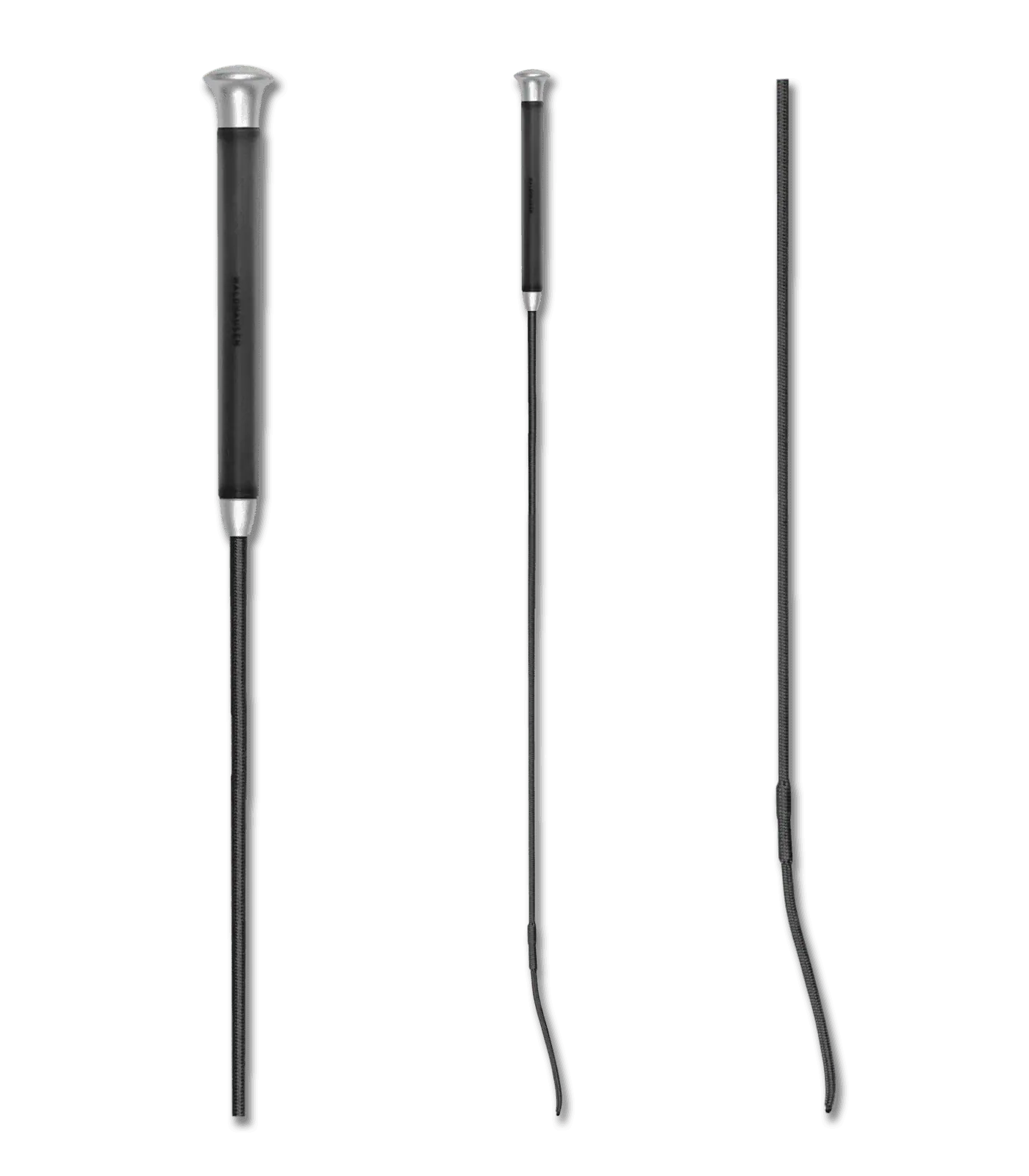 Cravache de dressage Waldhausen à poignée gel, manche carbone flexible, noir 110 cm