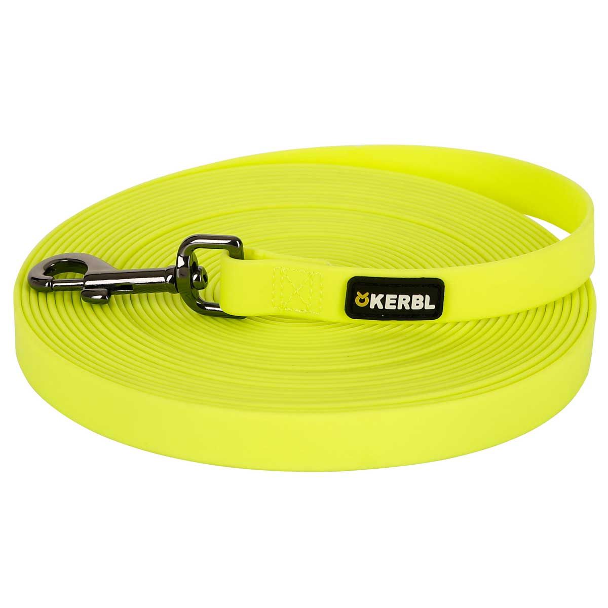 Kerbl Easy Care guinzaglio lungo per cani, giallo neon, 20 mm x 10 m
