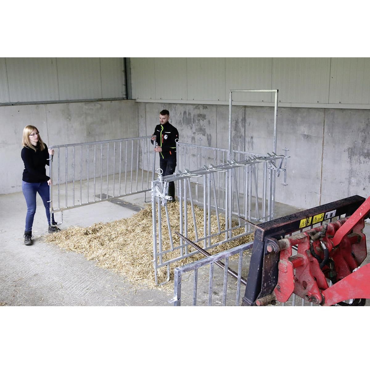 Panneau grillagé modulaire Kerbl pour parc à veaux, 276 cm