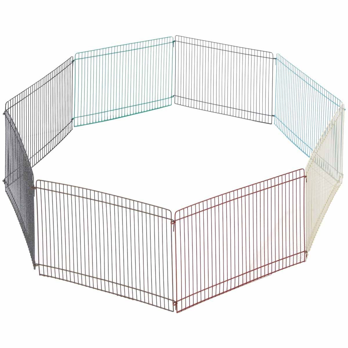 Kerbl Recinto per criceti in metallo, 8 elementi da 34x23 cm, espandibile, prodotto sfuso