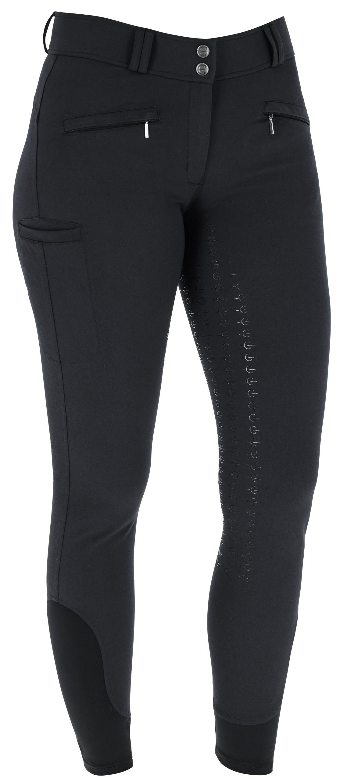 Reithose, Jodhpur-Jeans, Reitsport, Schwarz, Reißverschlüsse