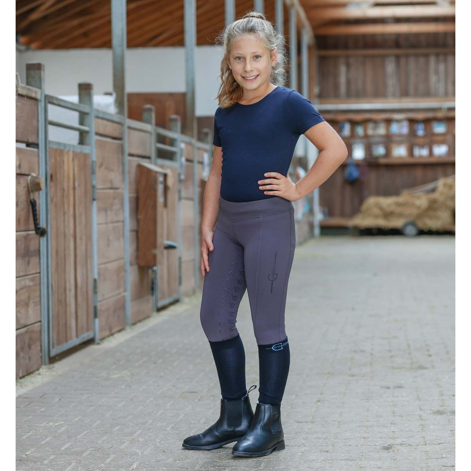 Legging d'équitation enfant Covalliero ClassicStar, assise complète, 140/146