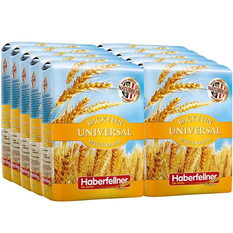 10 x 1 kg Haberfellner Vetemjöl typ 405 (DE) 480 (AT) universal