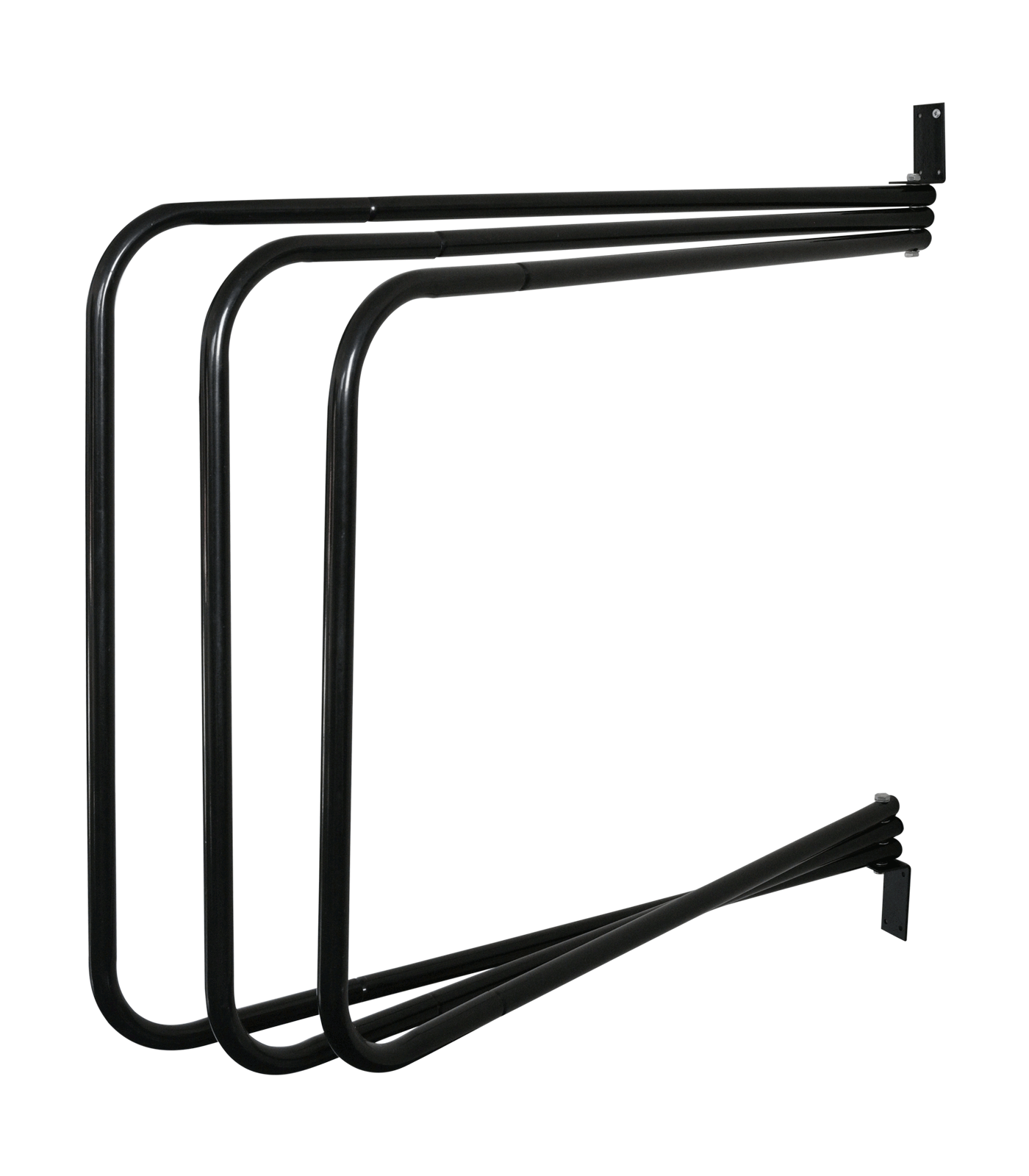 Waldhausen Porte-couvertures à 3 Bras Articulés, Métal, Noir