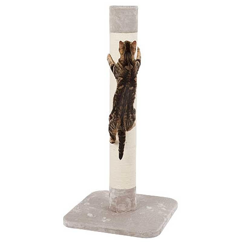 Kerbl Colonne griffoir Opal Jute, 56x56x119 cm, gris, revêtue de jute, en utilisation
