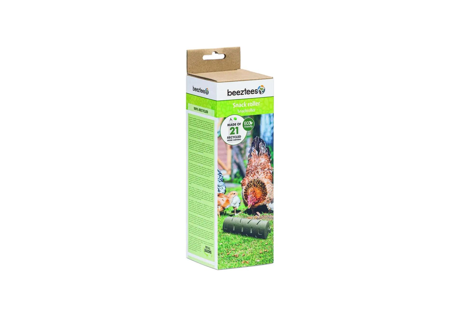 Rouleau à collation pour poules Beeztees, emballage