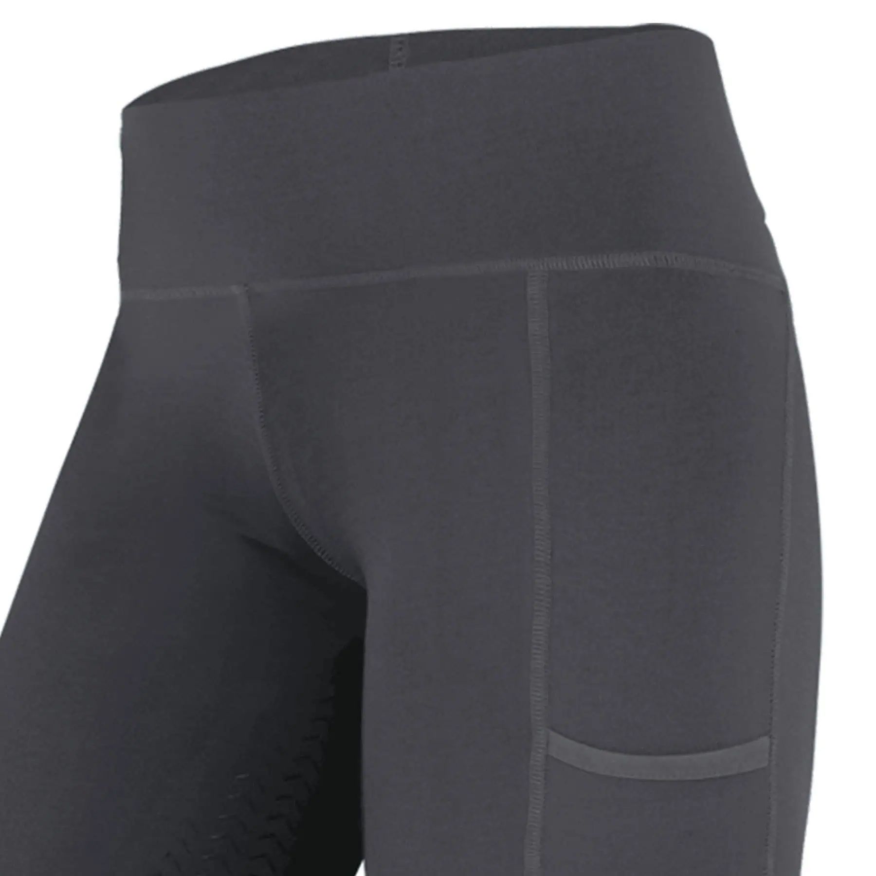 ELT Thermo Reitleggings Ella Kinder, mit Silikon-Vollbesatz, asphalt, 140