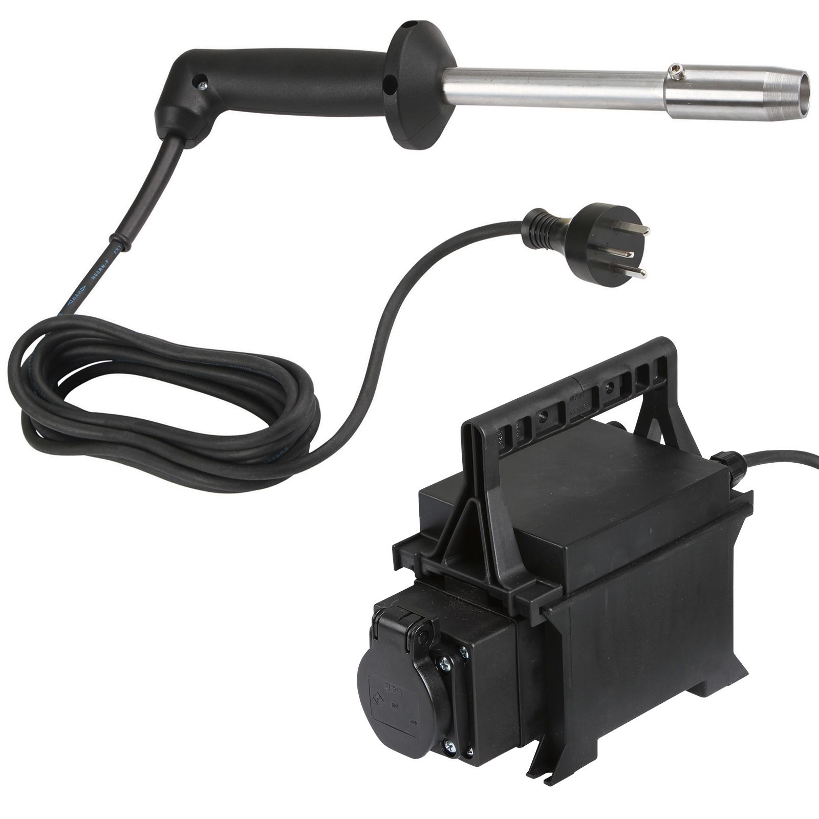 Kerbl Dehorner with Transformer 24V, 250W incl. Burning Tip Ø 18 mm, what's included