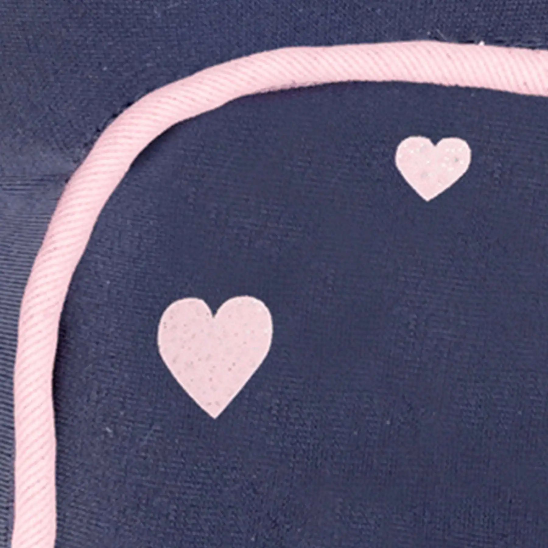 Gants d'équitation ELT Metropolitan Heart pour enfants, cœurs pailletés, détail
