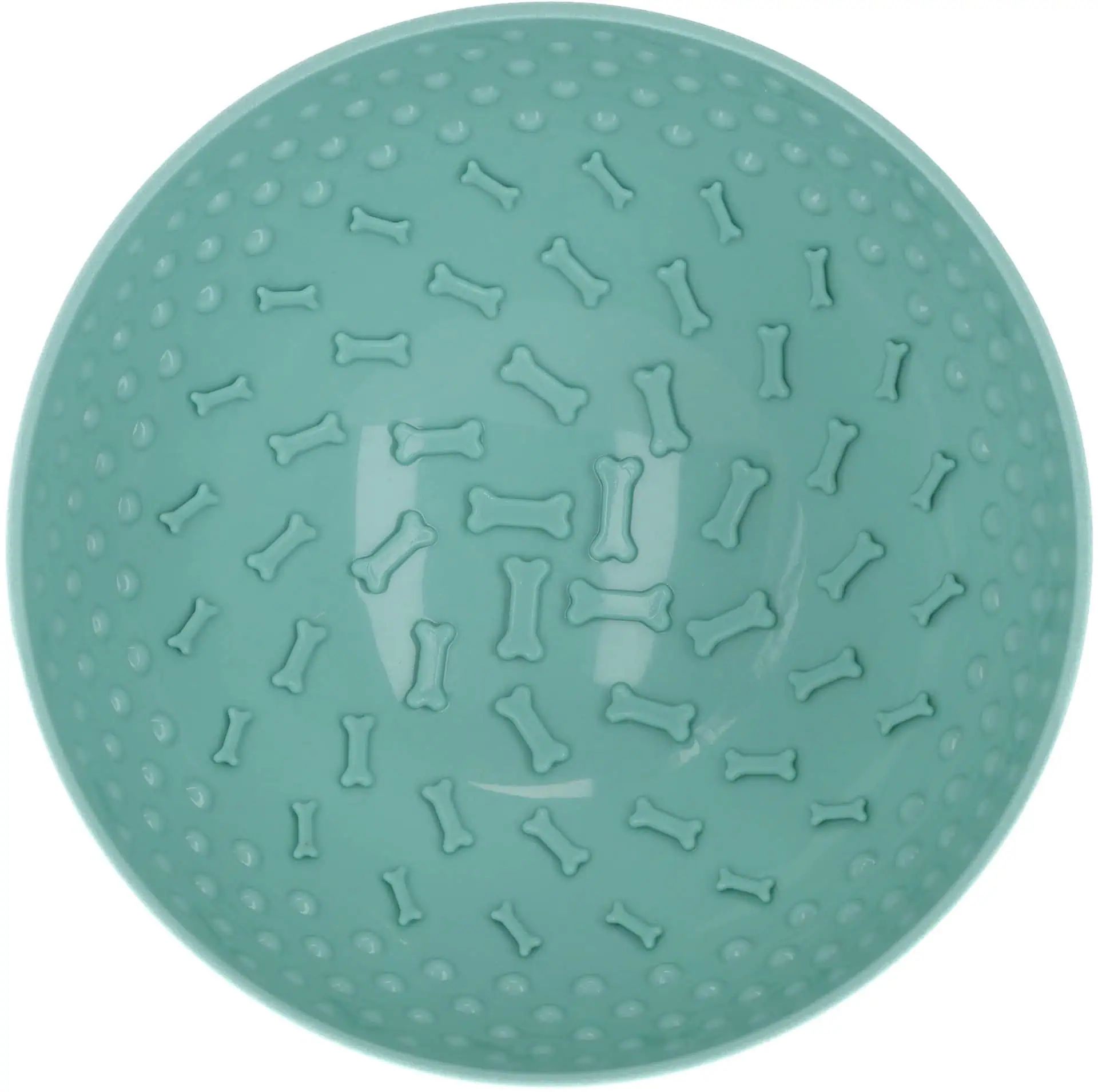 Kerbl Pet Schlecknapf für Hunde und Katzen, türkis Ø 20,5 cm, Draufsicht