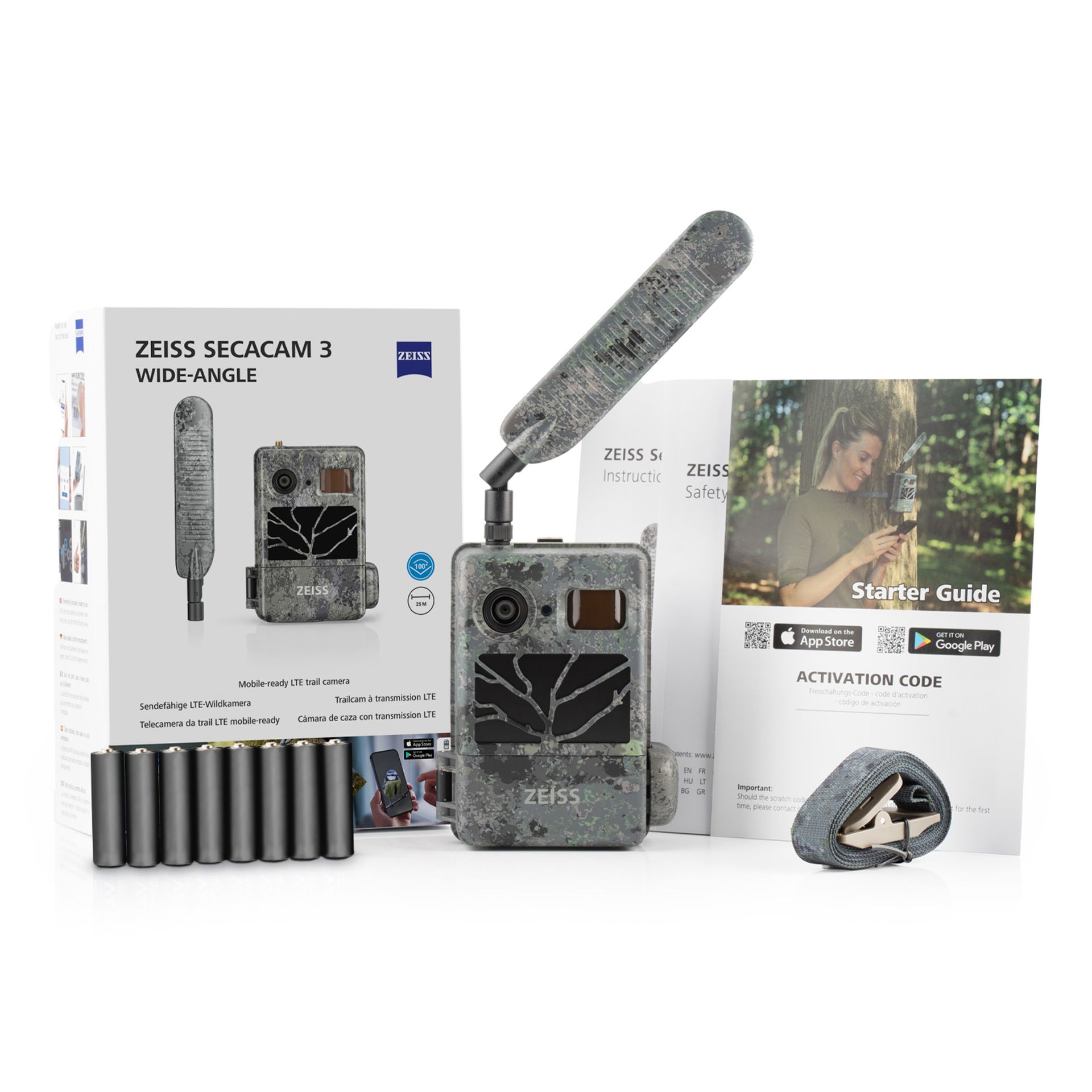ZEISS Secacam 3 Wide-Angle vadkamera SIM-kártyával, 100° látómező, LTE