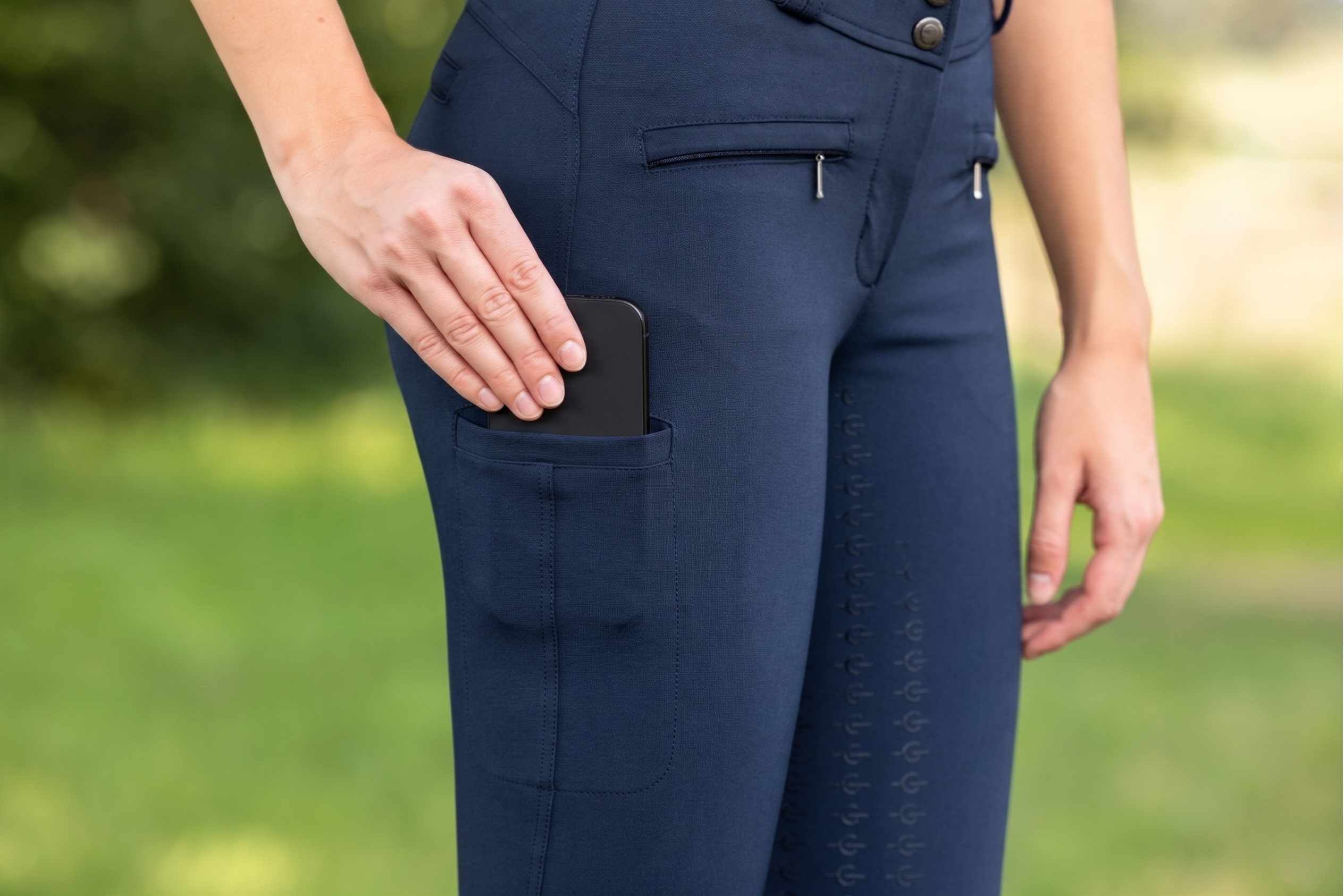 Tasche, Handyfach, marineblau, Cargo-Tasche, Schmale Passform