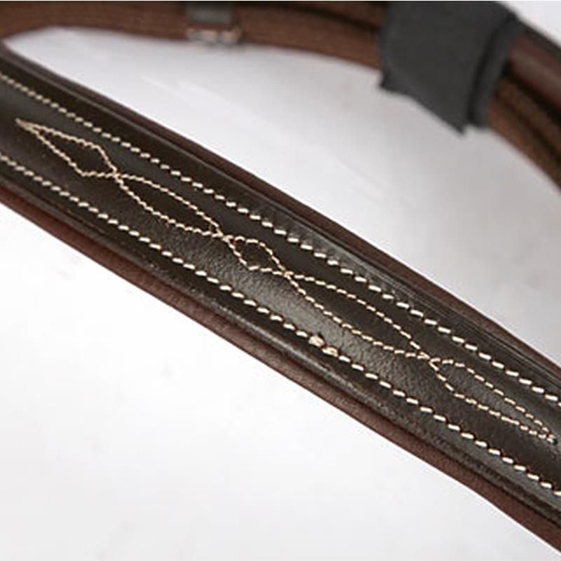 Kerbl Trensenzaum Classic Leder, braun – mit Ziernähten und Gurtzügel, Full