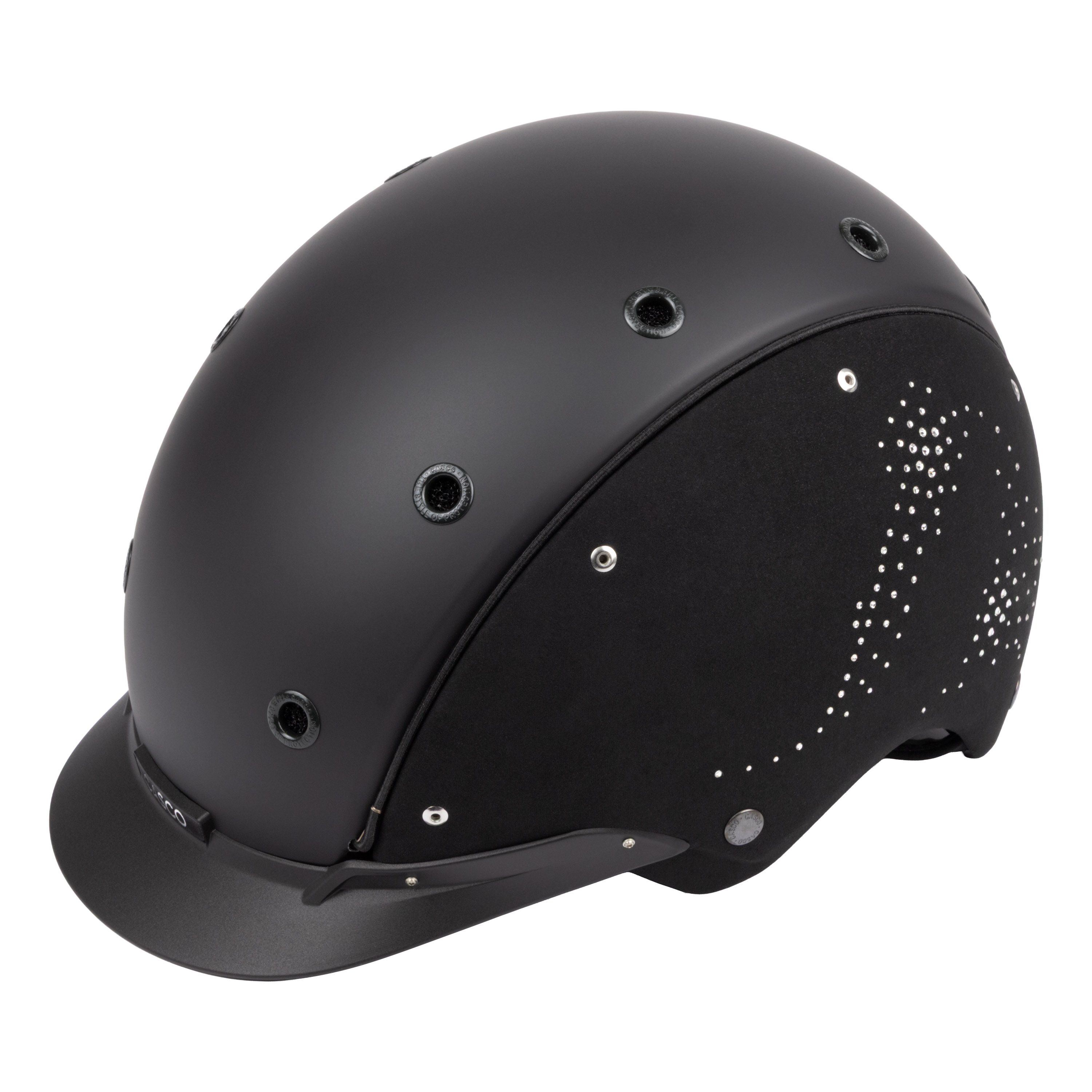 Casco Champ Nova Shade Reithelm schwarz mit Swarovski-Kristallen, Seitenansicht