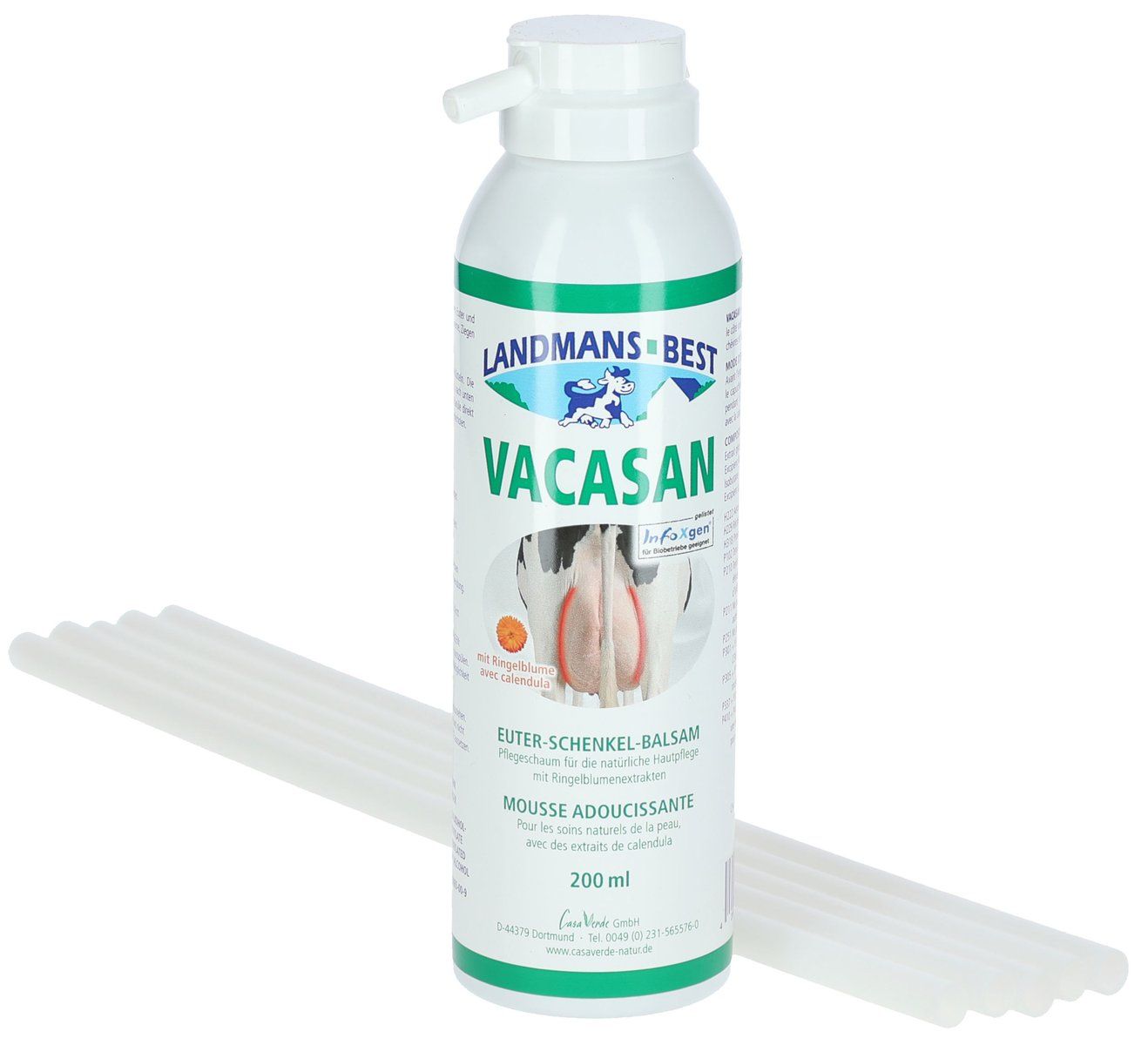 Vacasan Euter-Schenkel-Pflegeschaum mit Ringelblume und Menthol, 200 ml