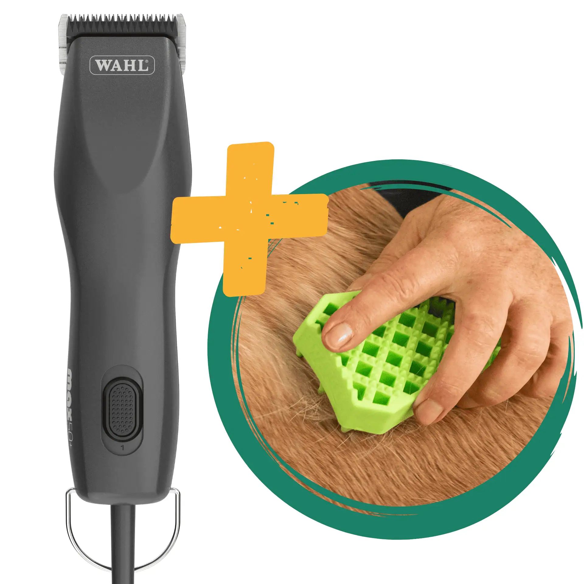 Wahl Max 50+ Tosatrice per cani a filo + Spazzola Sheddy in omaggio