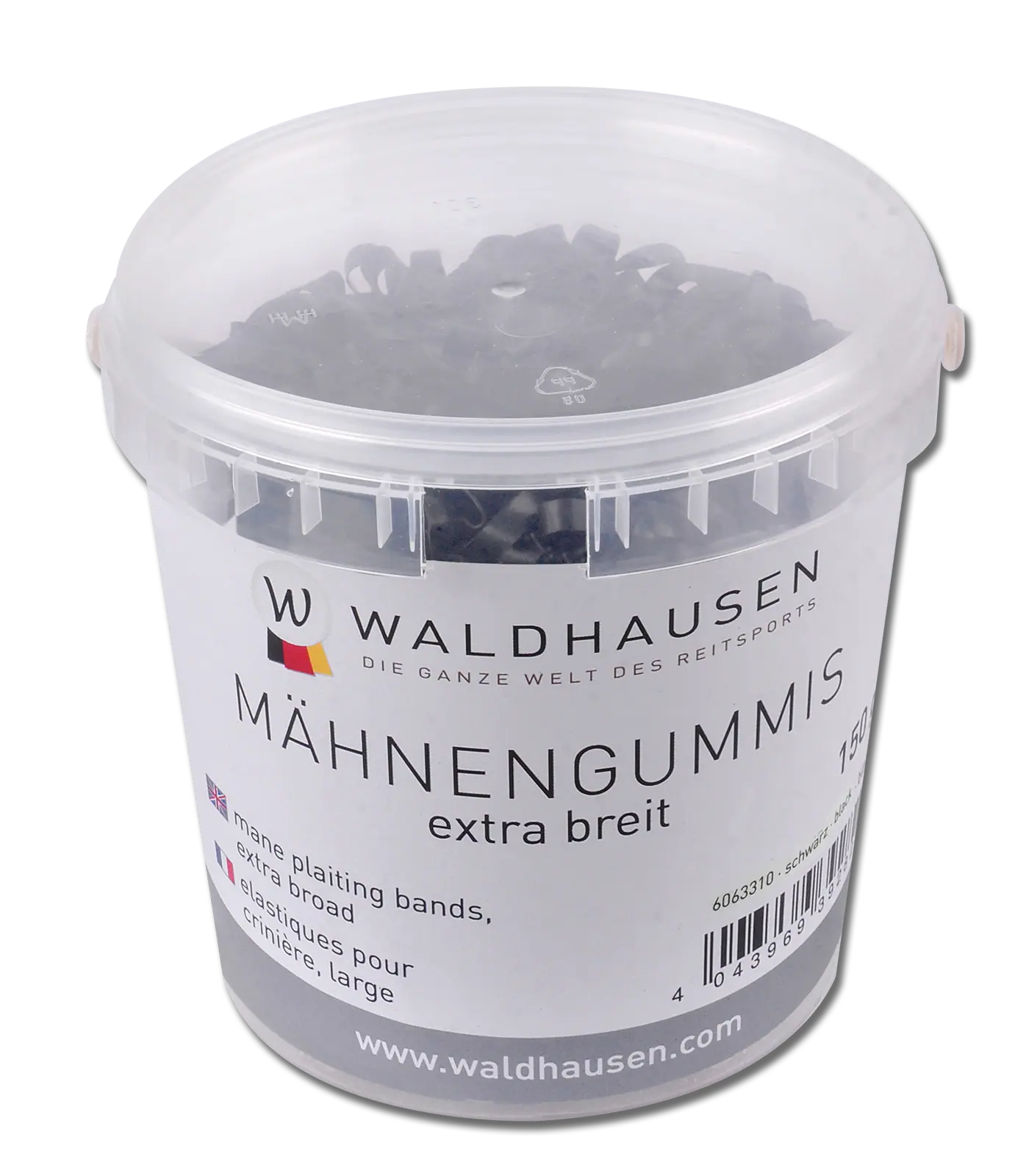 Waldhausen Elastice pentru coamă extra late 150 g negru