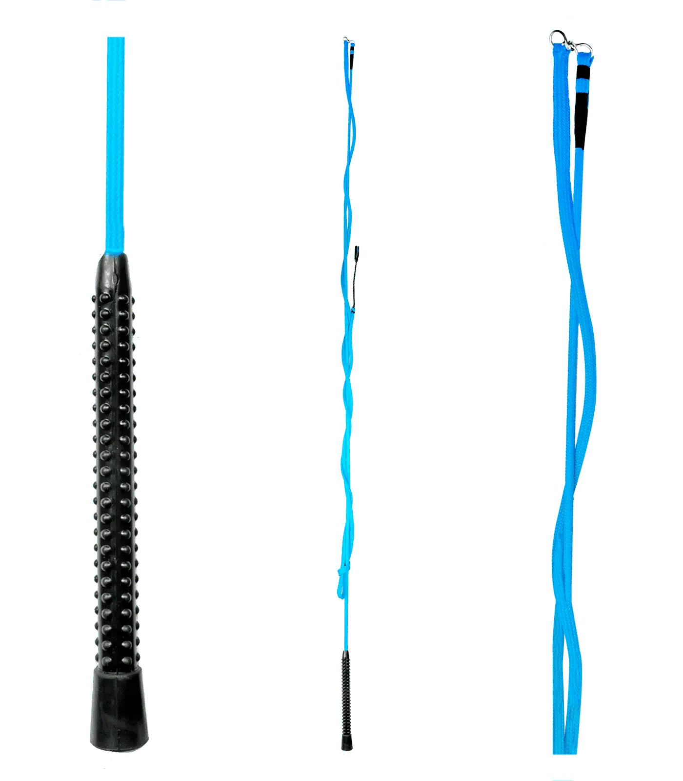 Waldhausen Longierpeitsche einteilig mit Kunststoffgriff, 250 cm Schlaglänge, azurblau 180 cm