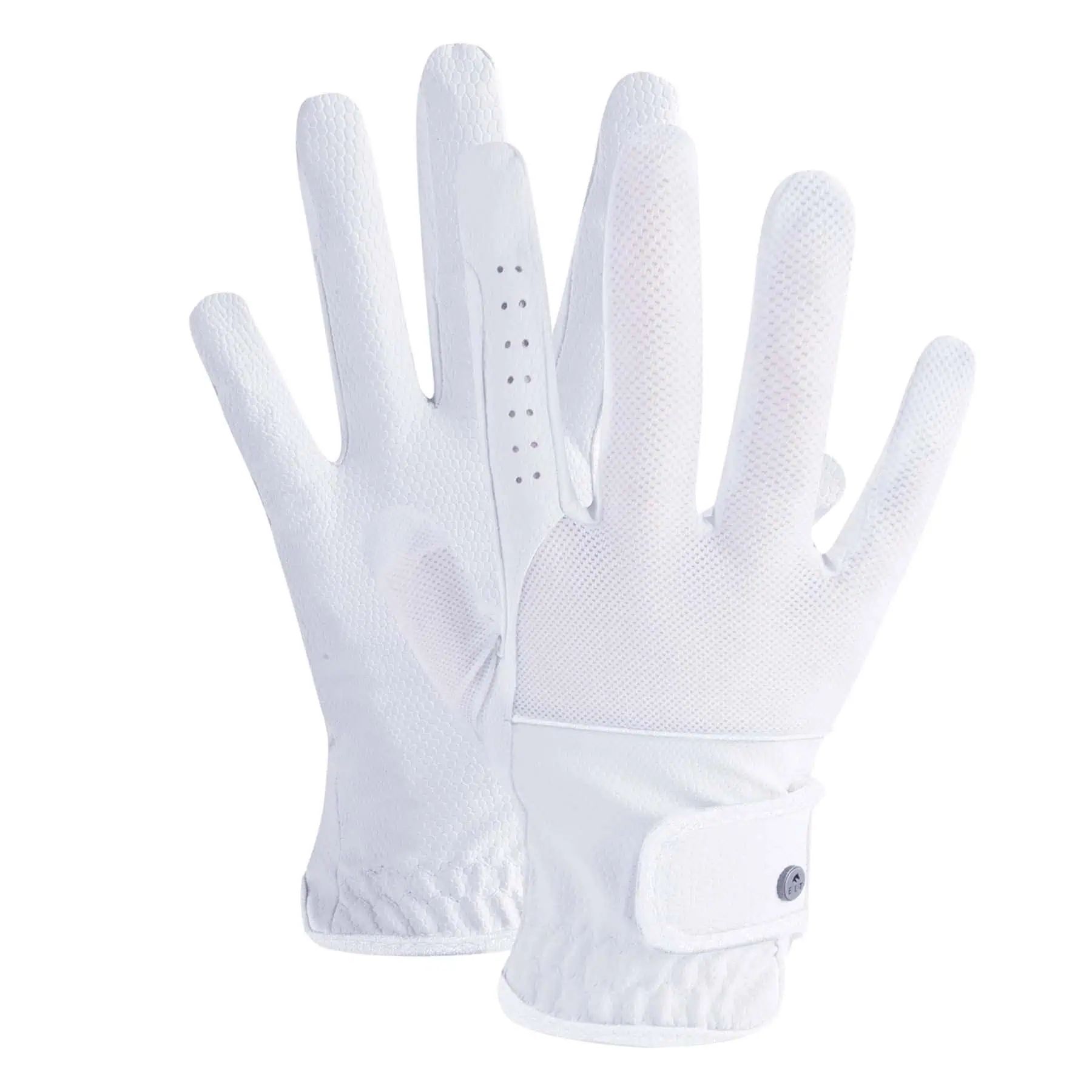 Gants d'équitation ELT Estelle, gants d'été respirants avec mesh, blanc, M
