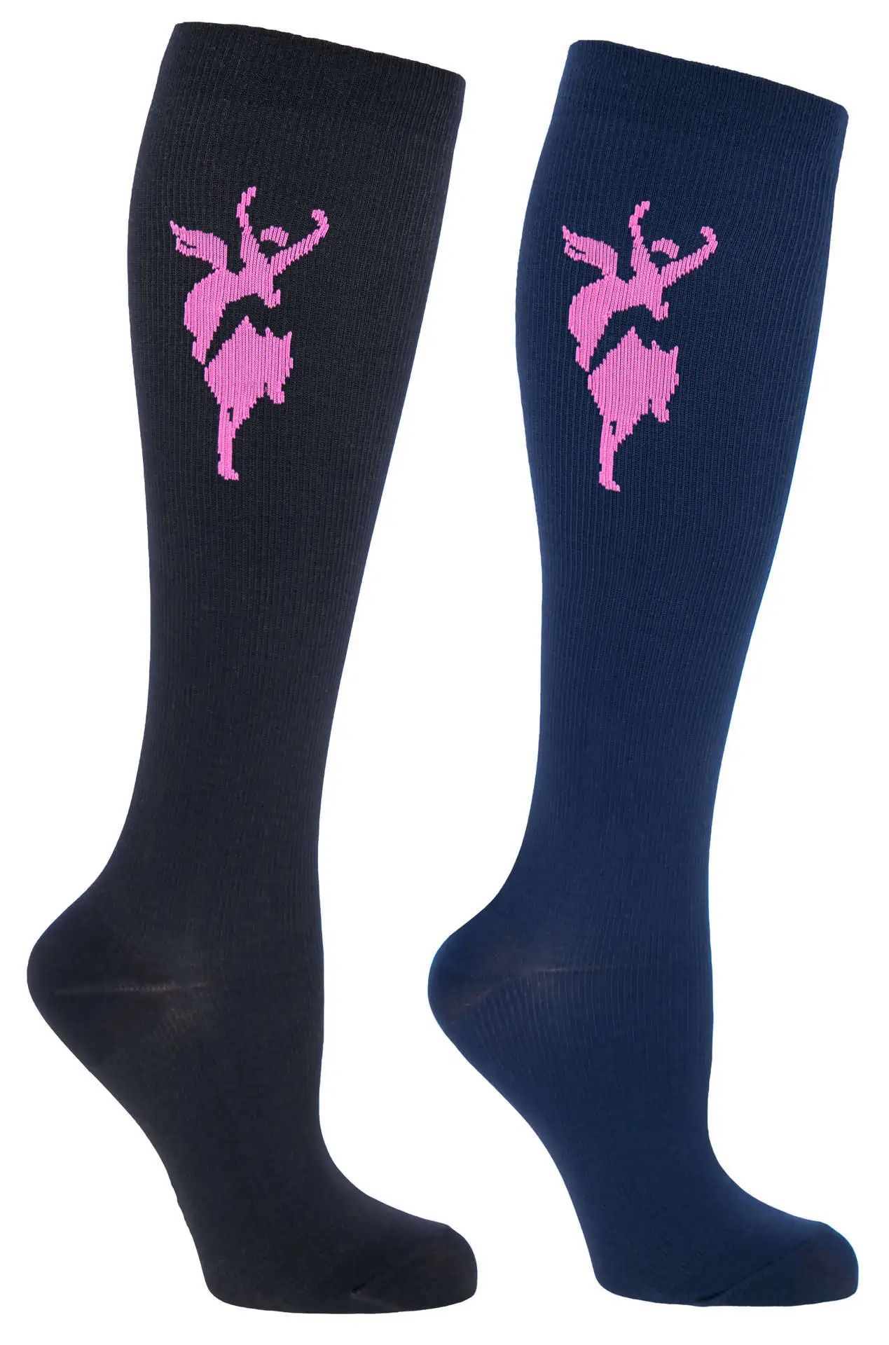 Covalliero Kompression-Reitstrümpfe Janne black/darknavy (2 Paar)