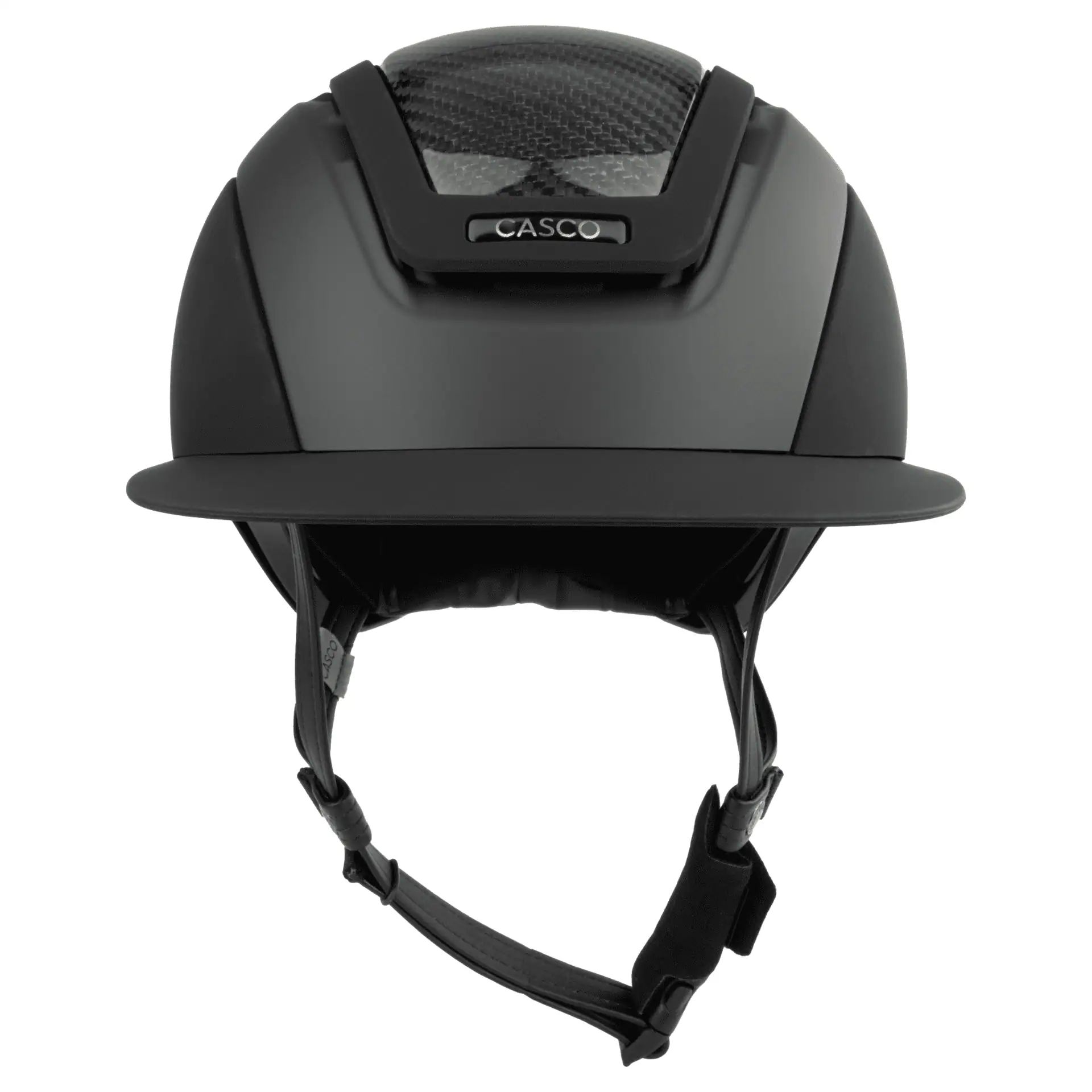 Casco Reithelm Elite Precision, Carbon-Top, sportlich & sicher, Vorderansicht