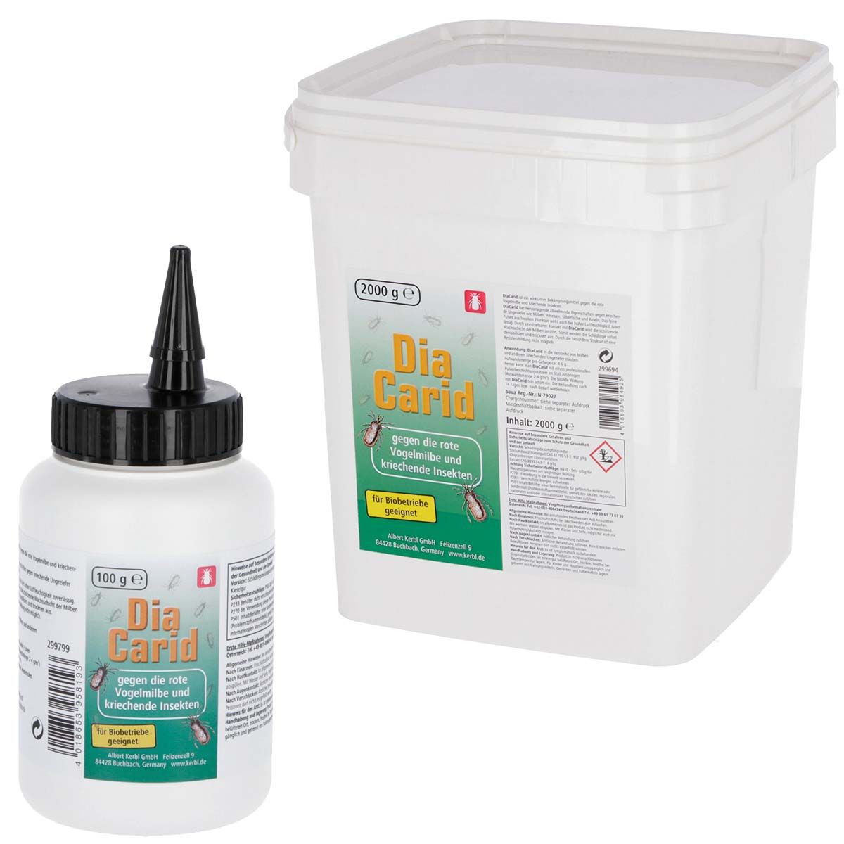 Poudre anti-acariens Cit DiaCarid pour oiseaux et parasites