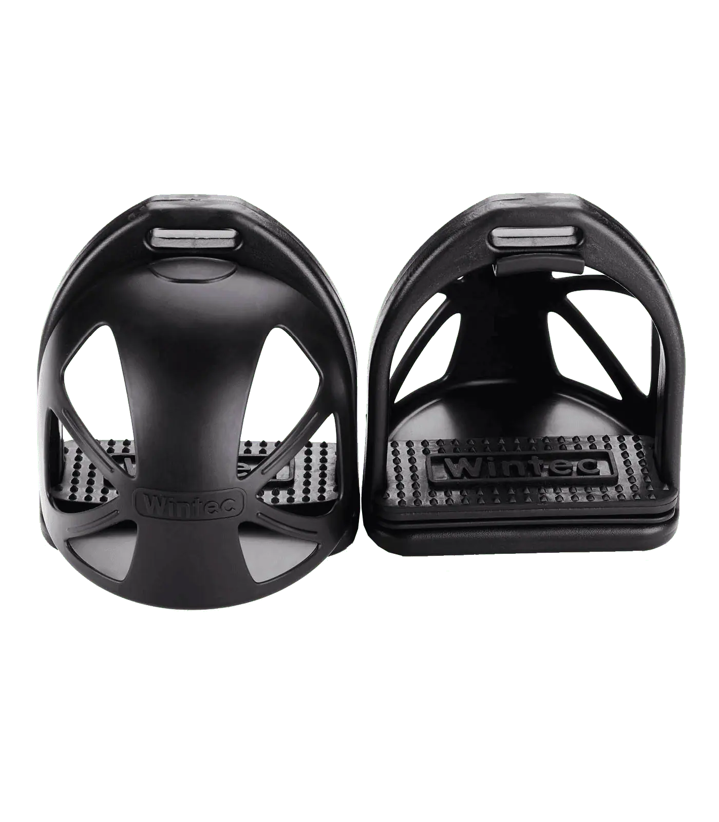 Staffe di sicurezza Wintec Kids con gabbia e superficie antiscivolo, nero, set